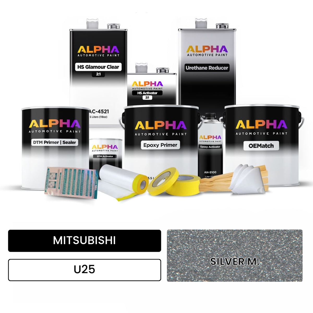 MITSUBISHI SILVER M. U25 OEMatch Vehicle Paint Kit