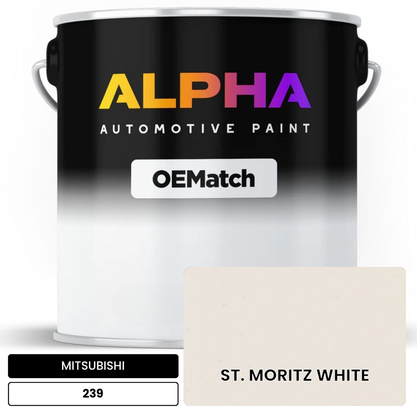 MITSUBISHI ST. MORITZ WHITE 239 OEMatch Basecoat