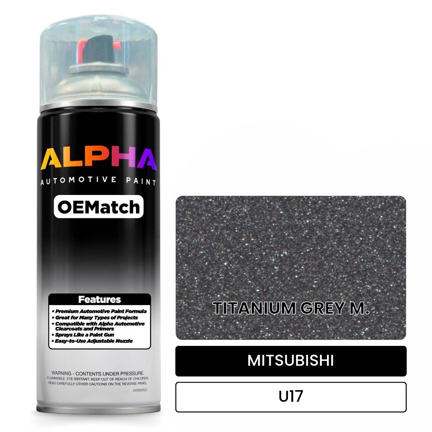 MITSUBISHI TITANIUM GREY M. U17 OEMatch Spraycan