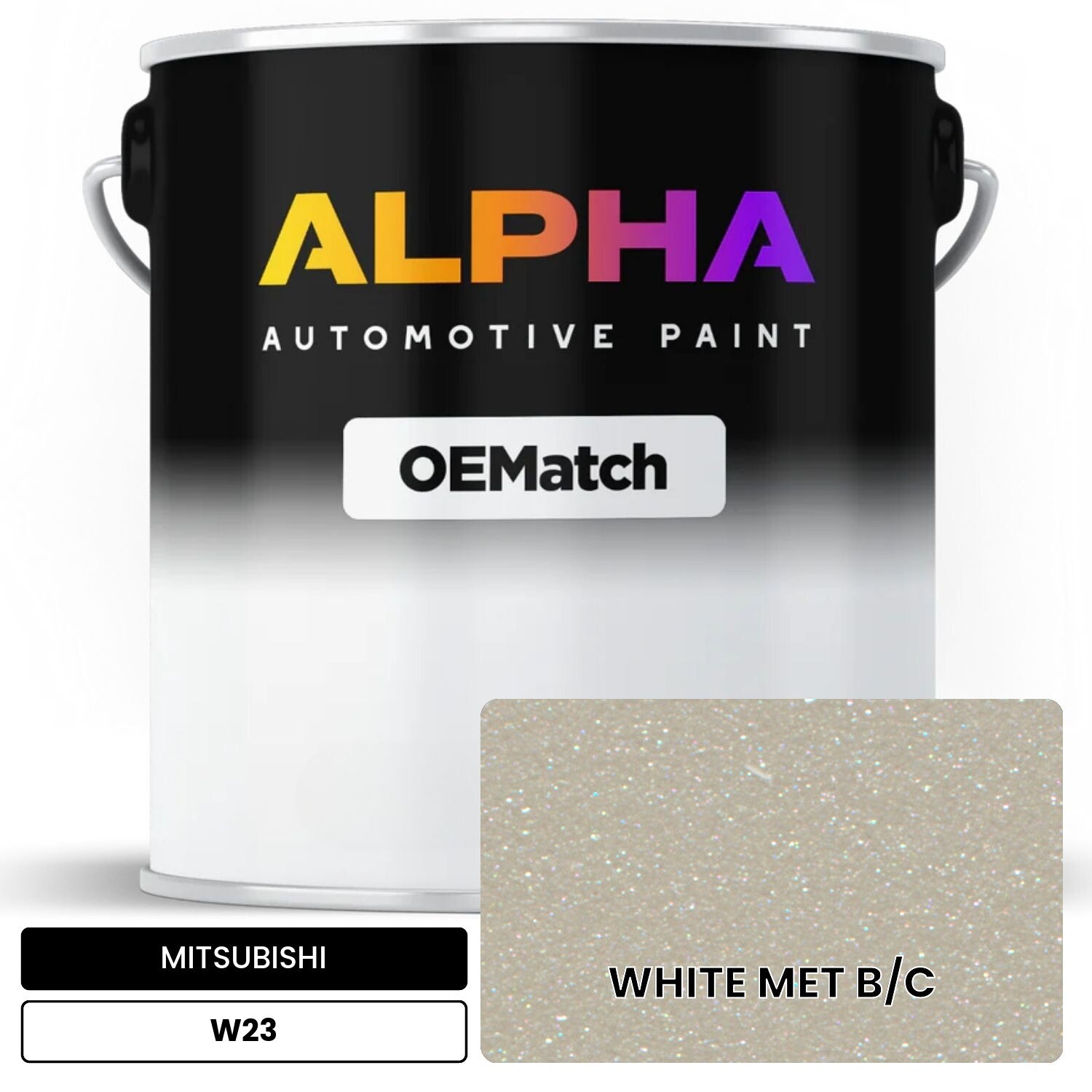 MITSUBISHI WHITE MET B/C W23 OEMatch Basecoat
