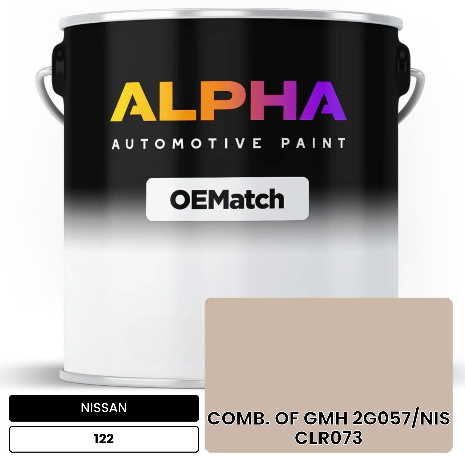 NISSAN COMB. OF GMH 2G057/NIS CLR073 122 OEMatch Basecoat