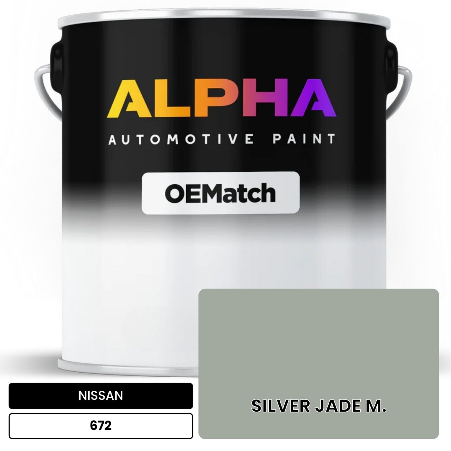 NISSAN SILVER JADE M. 672 OEMatch Basecoat