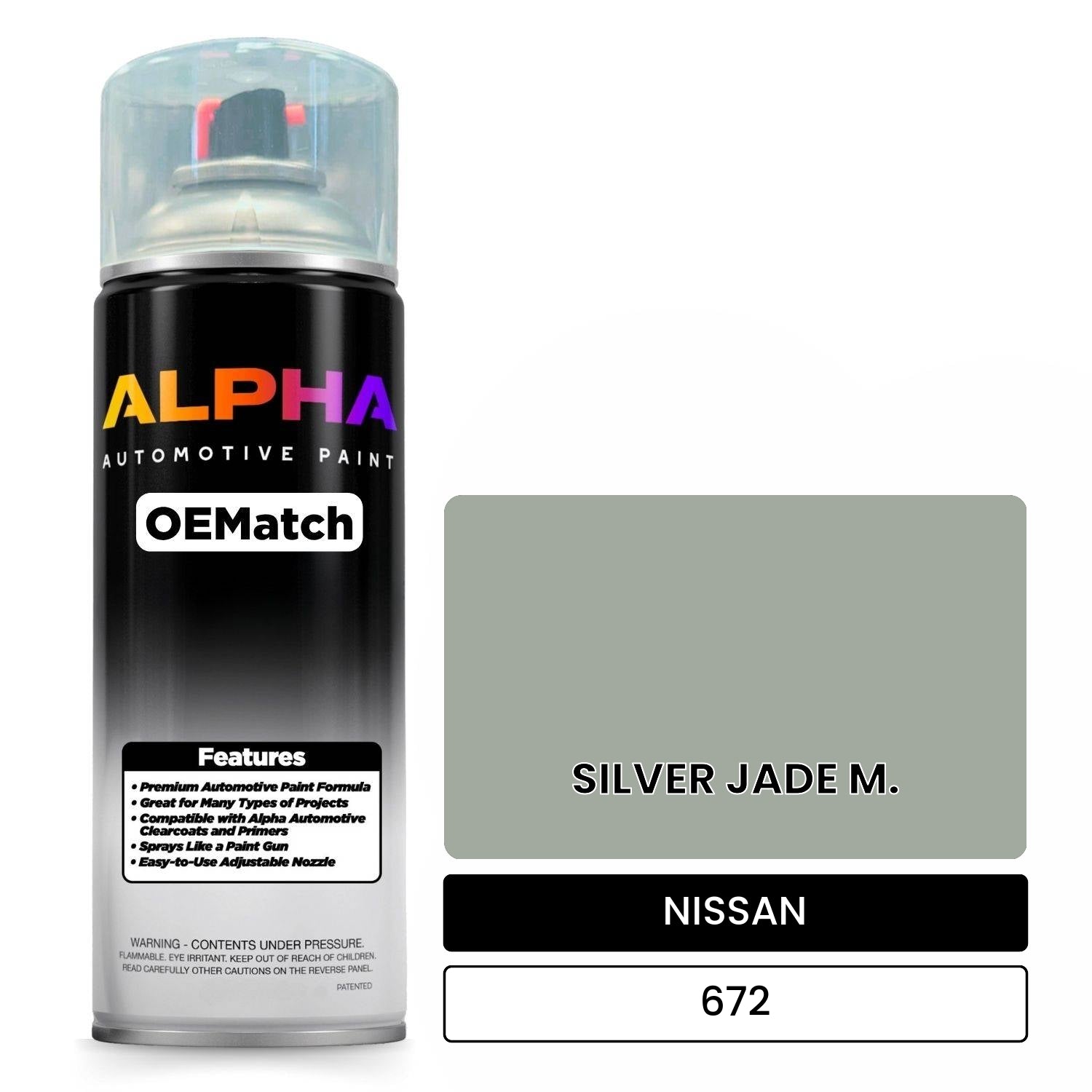 NISSAN SILVER JADE M. 672 OEMatch Spraycan