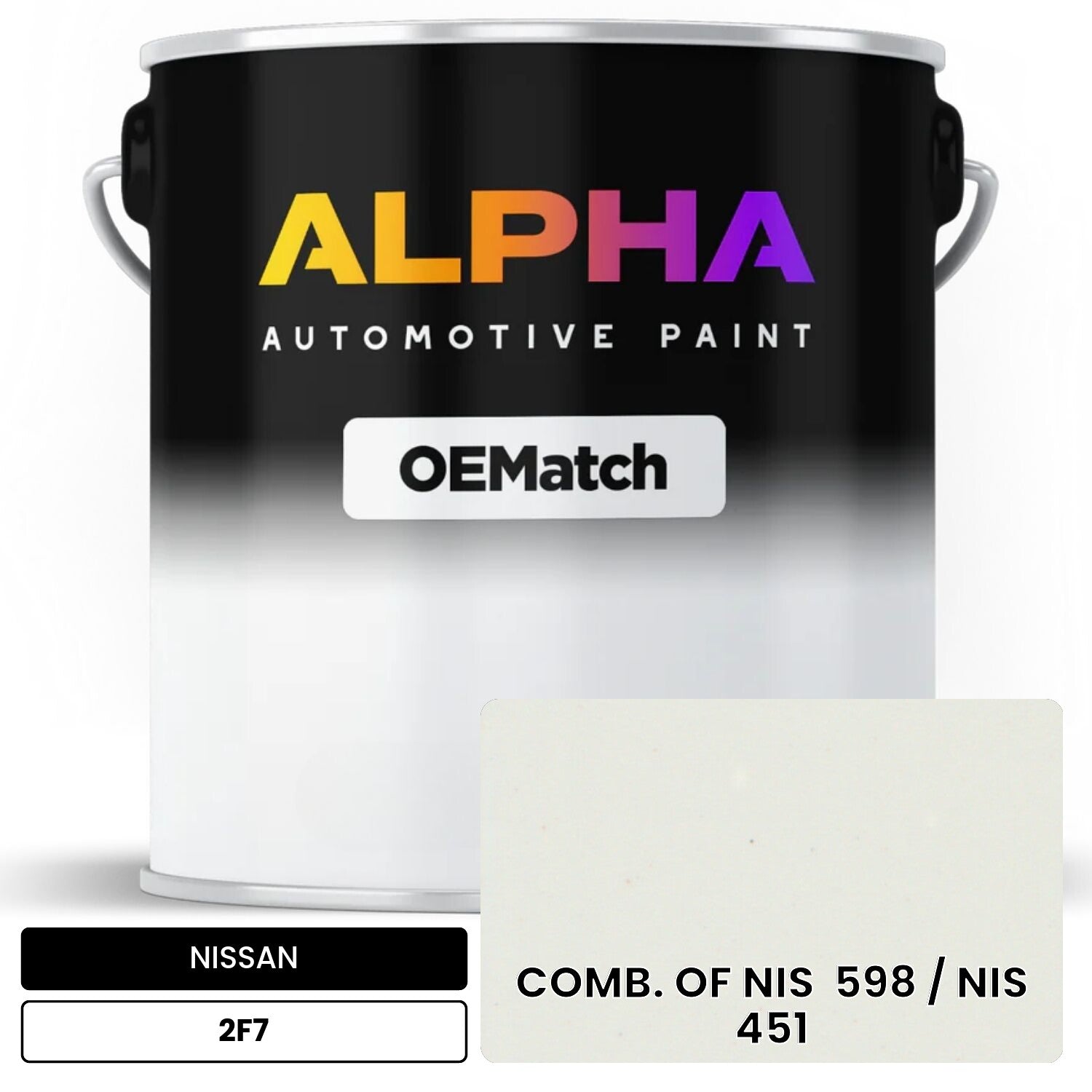 NISSAN COMB. OF NIS  598 / NIS  451 2F7 OEMatch Basecoat