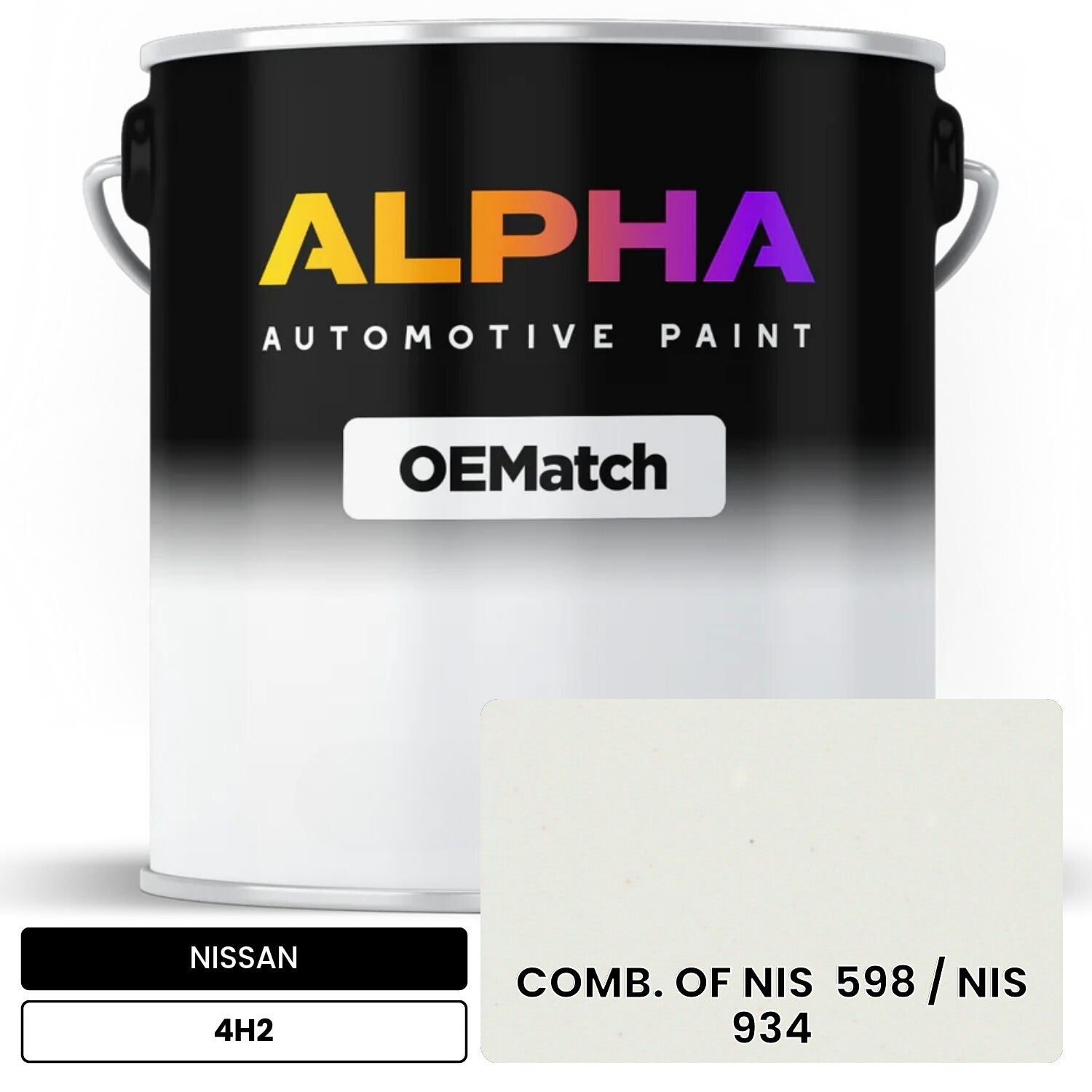 NISSAN COMB. OF NIS  598 / NIS  934 4H2 OEMatch Basecoat