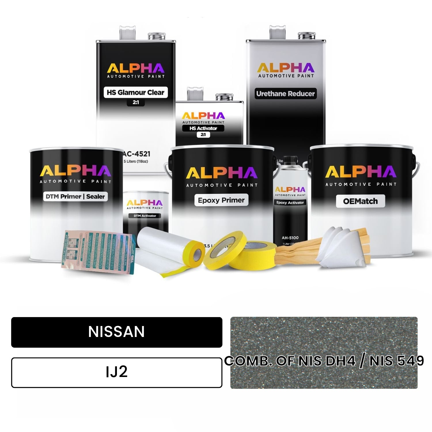 NISSAN COMB. OF NIS DH4 / NIS 549 IJ2 OEMatch Vehicle Paint Kit