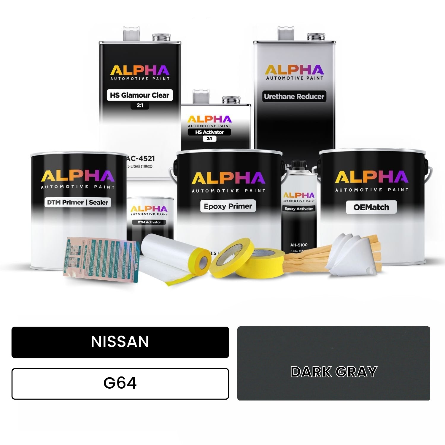 NISSAN DARK GRAY G64 OEMatch Vehicle Paint Kit