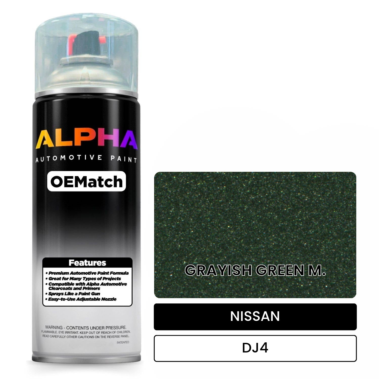 NISSAN GRAYISH GREEN M. DJ4 OEMatch Spraycan