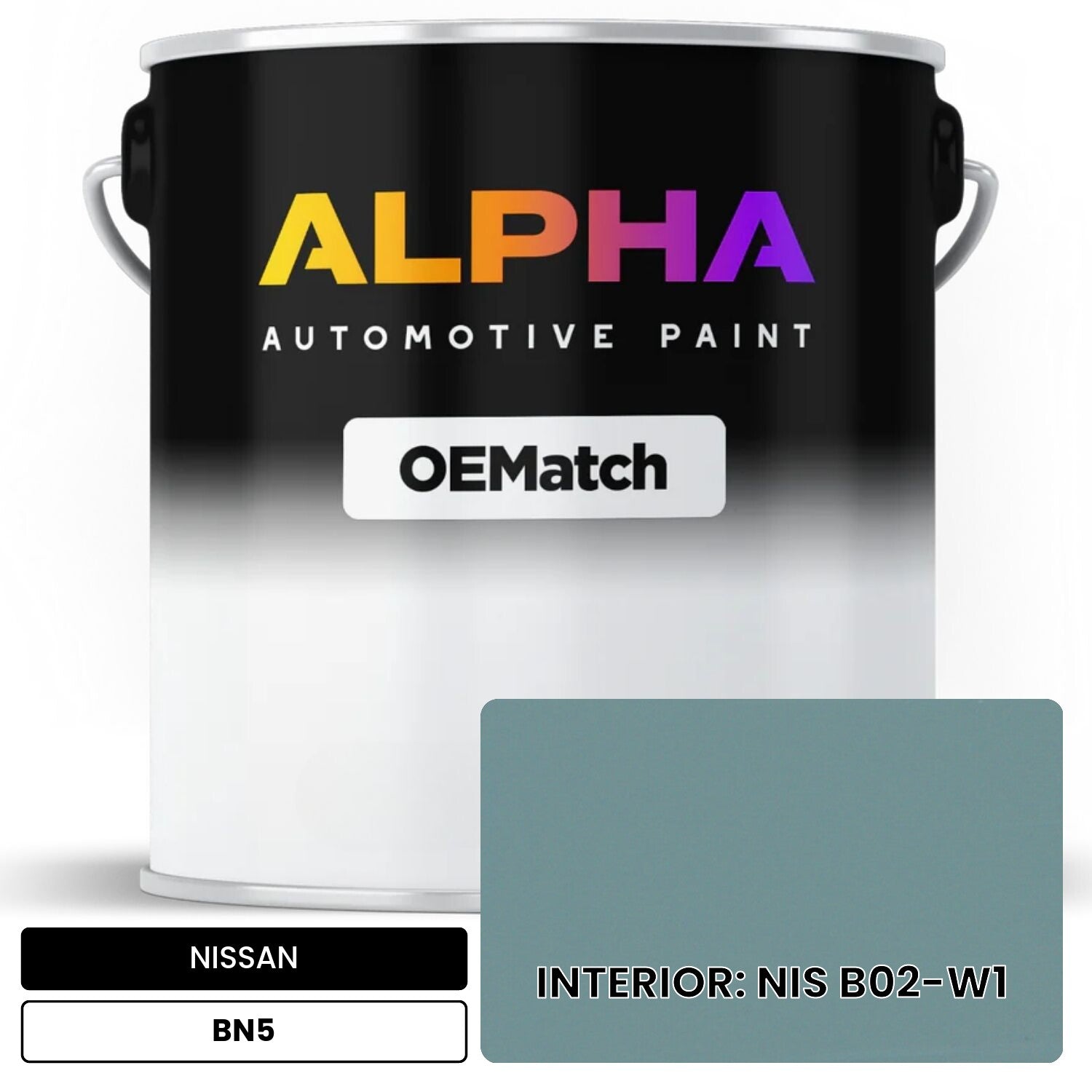 NISSAN INTERIOR: NIS B02-W1 BN5 OEMatch Basecoat