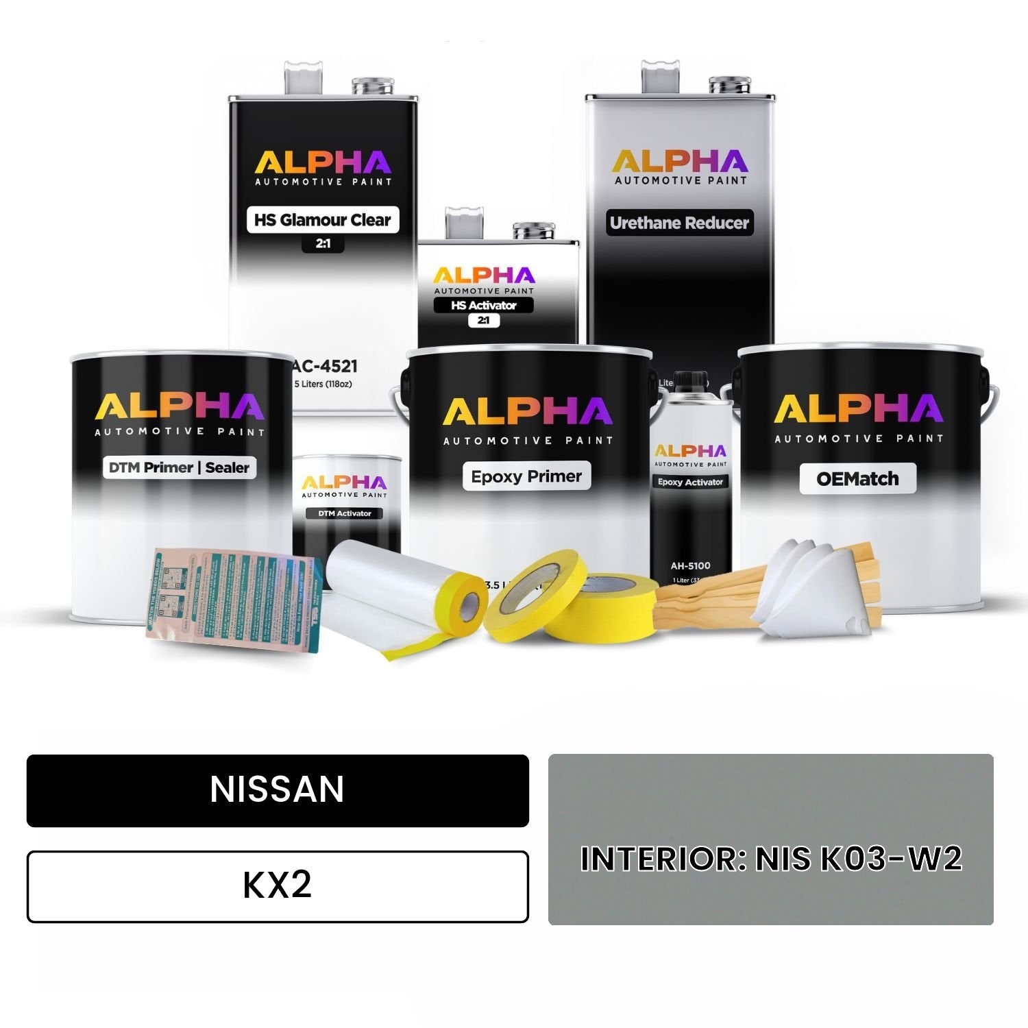 NISSAN INTERIOR: NIS K03-W2 KX2 OEMatch Vehicle Paint Kit