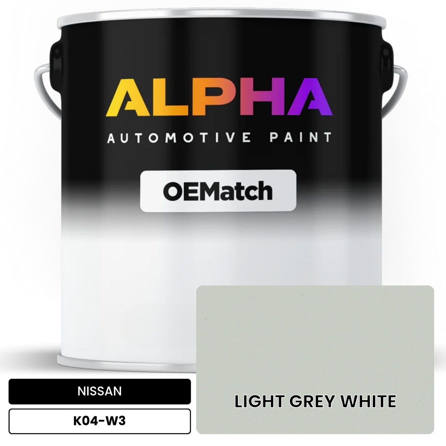 NISSAN LIGHT GREY WHITE K04-W3 OEMatch Basecoat
