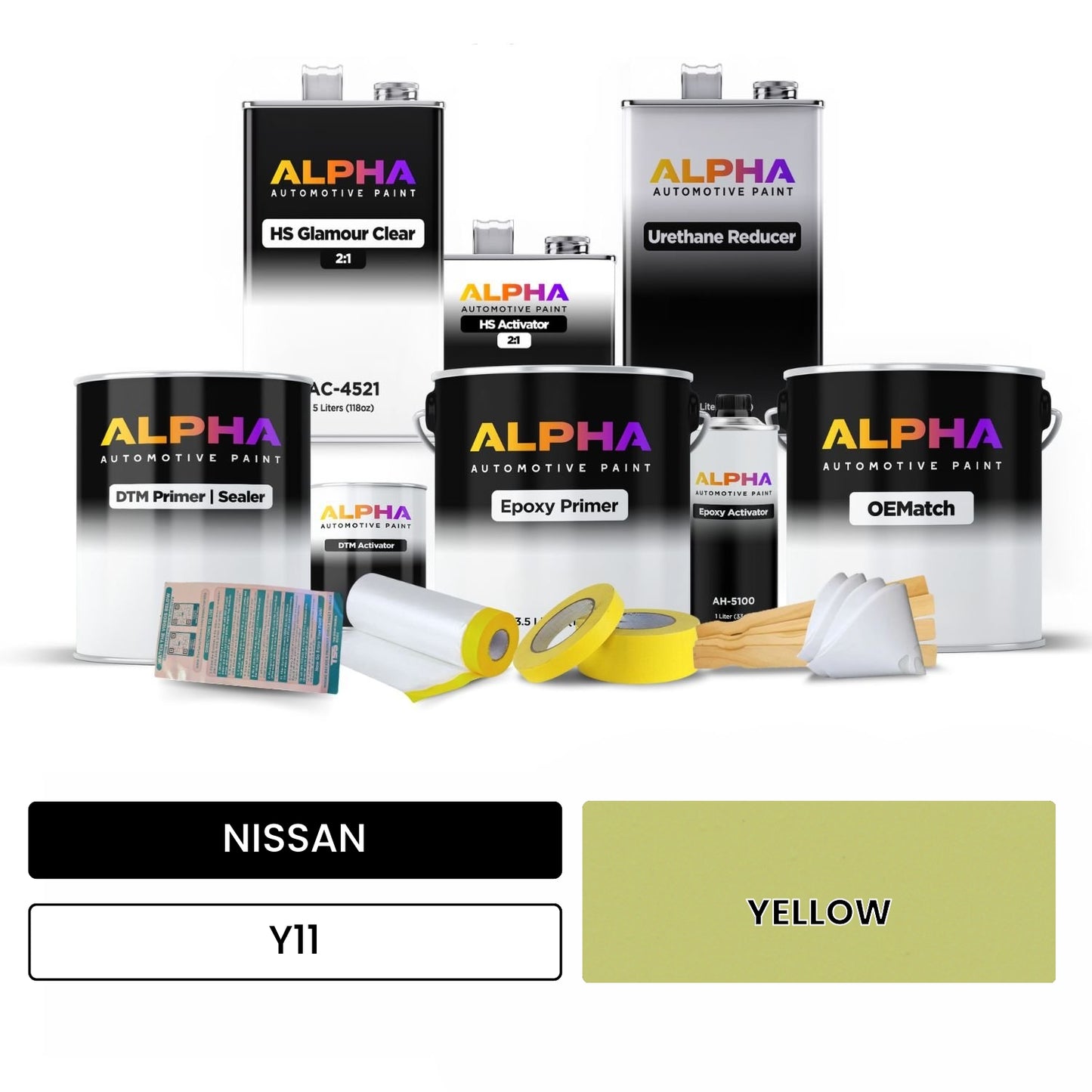 NISSAN YELLOW Y11 OEMatch Vehicle Paint Kit
