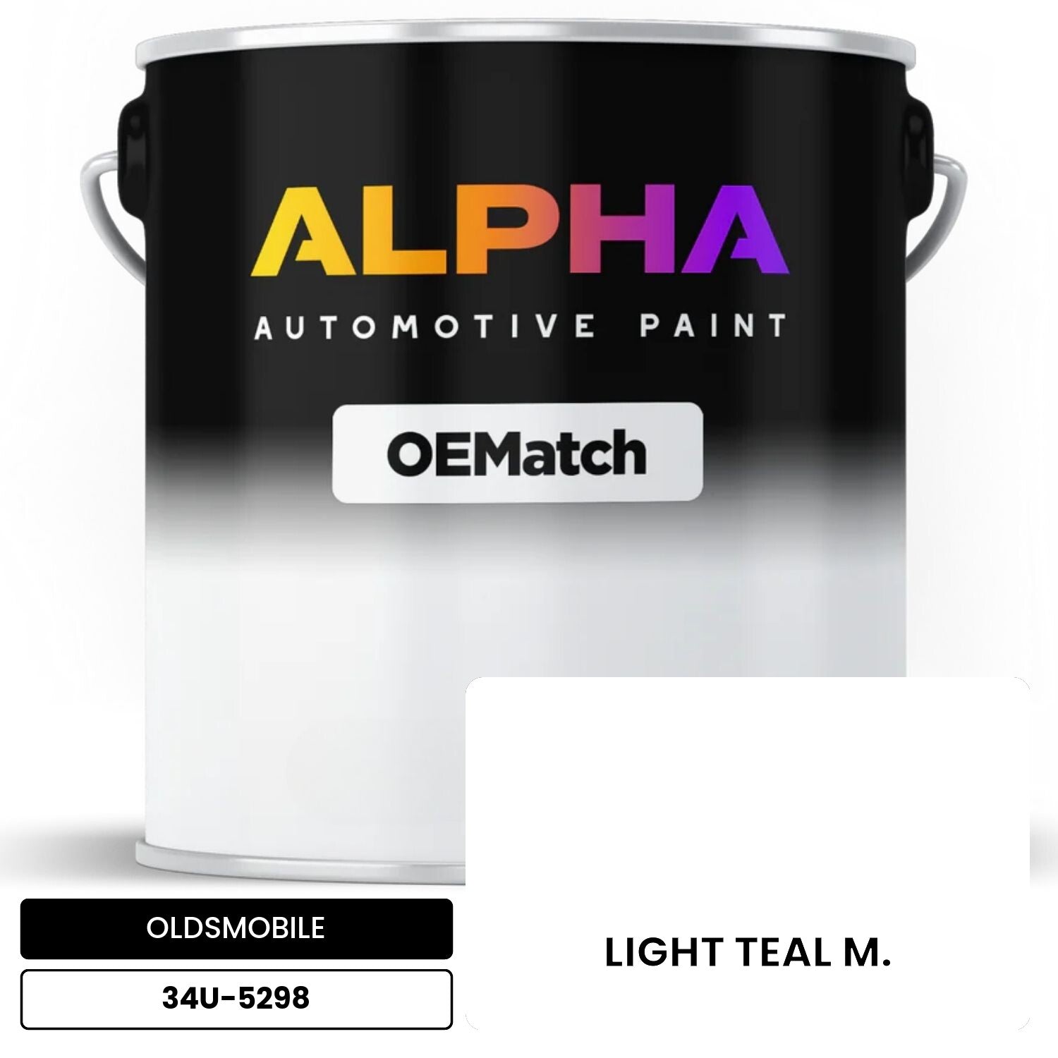 OLDSMOBILE LIGHT TEAL M. 34U-5298 OEMatch Basecoat
