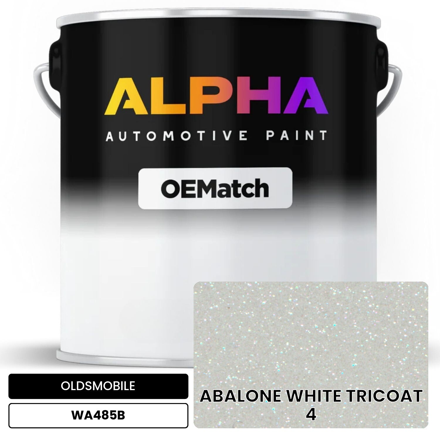OLDSMOBILE ABALONE WHITE TRICOAT 4  WA485B OEMatch Basecoat