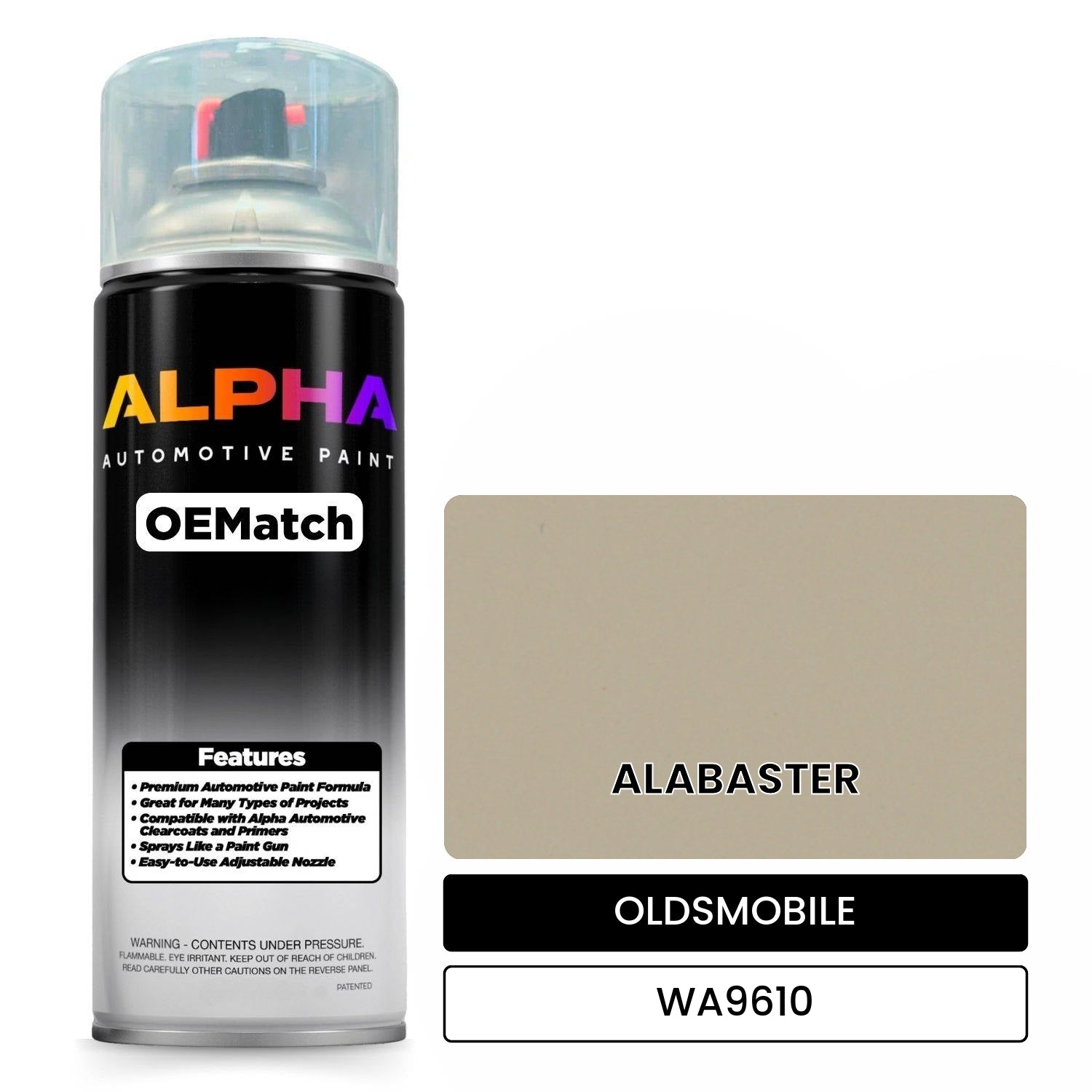 OLDSMOBILE ALABASTER WA9610 OEMatch Spraycan