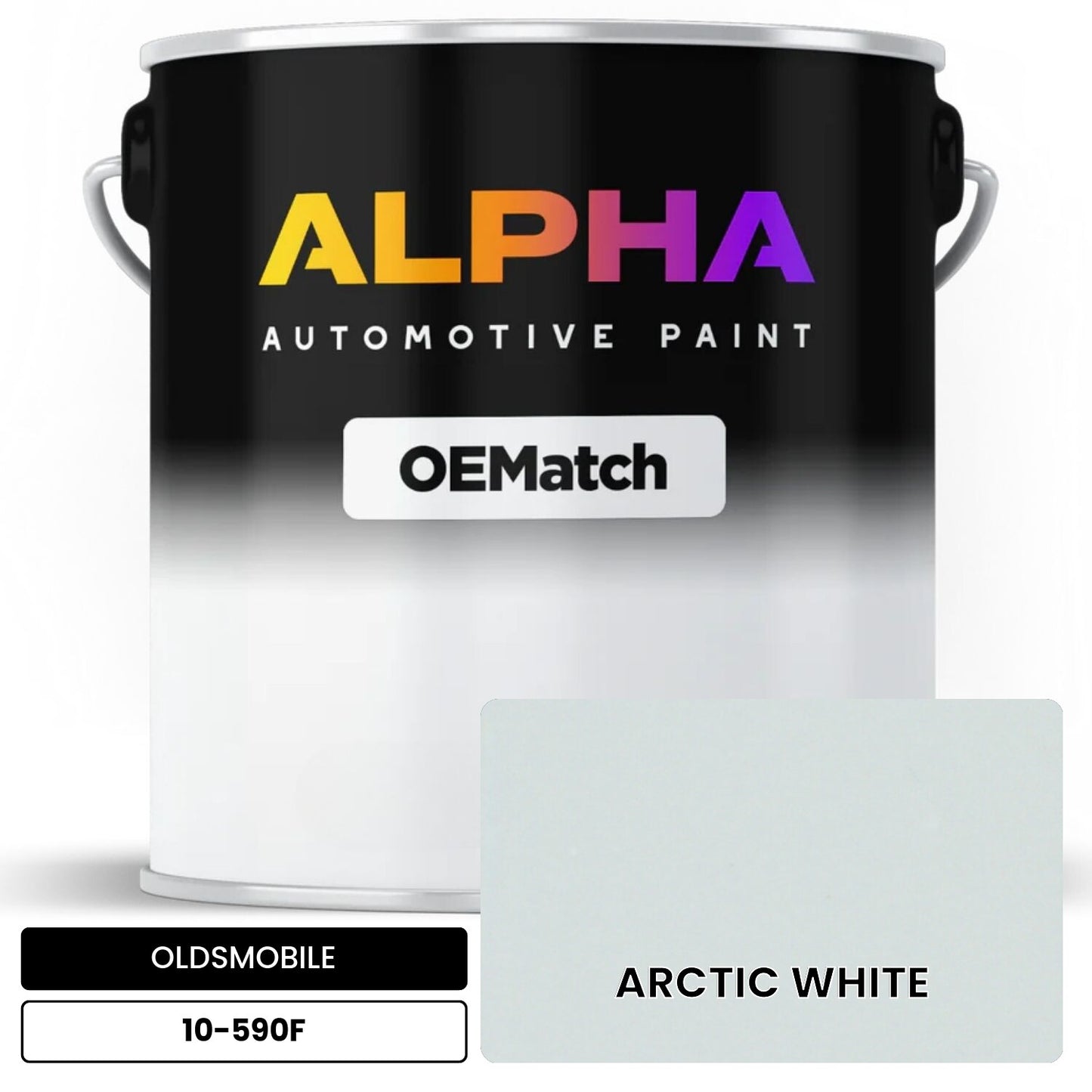 OLDSMOBILE ARCTIC WHITE 10-590F OEMatch Basecoat