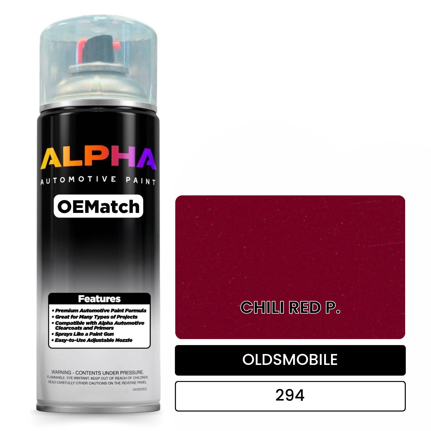 OLDSMOBILE CHILI RED P. 294 OEMatch Spraycan
