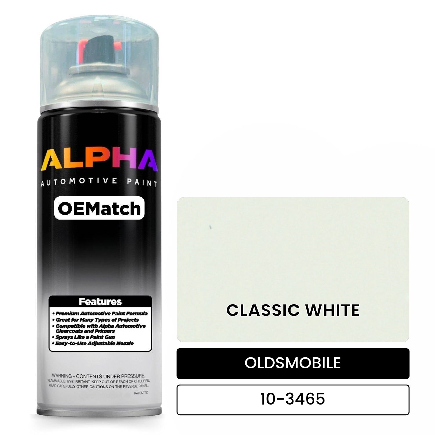OLDSMOBILE CLASSIC WHITE 10-3465 OEMatch Spraycan