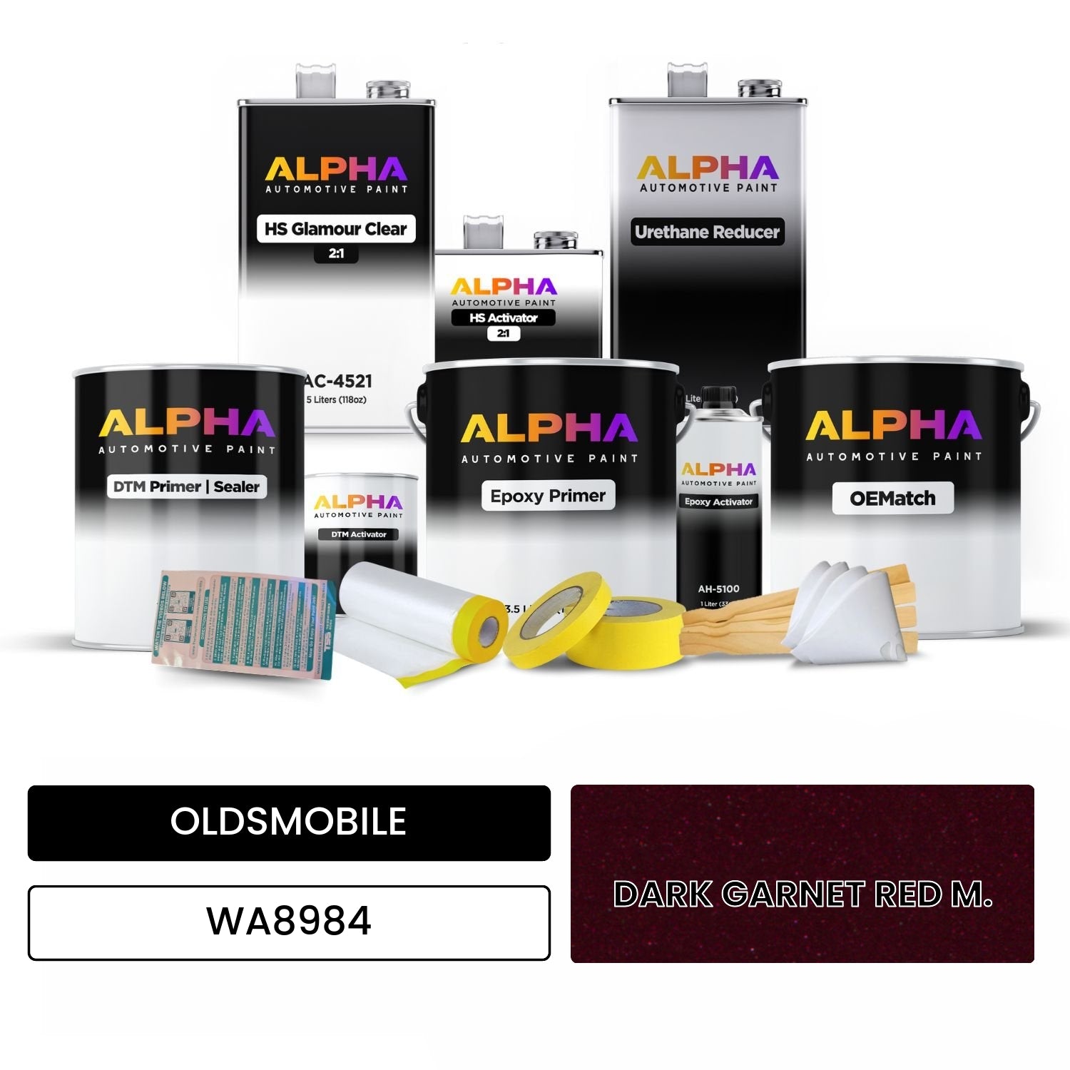 OLDSMOBILE DARK GARNET RED M. WA8984 OEMatch Vehicle Paint Kit