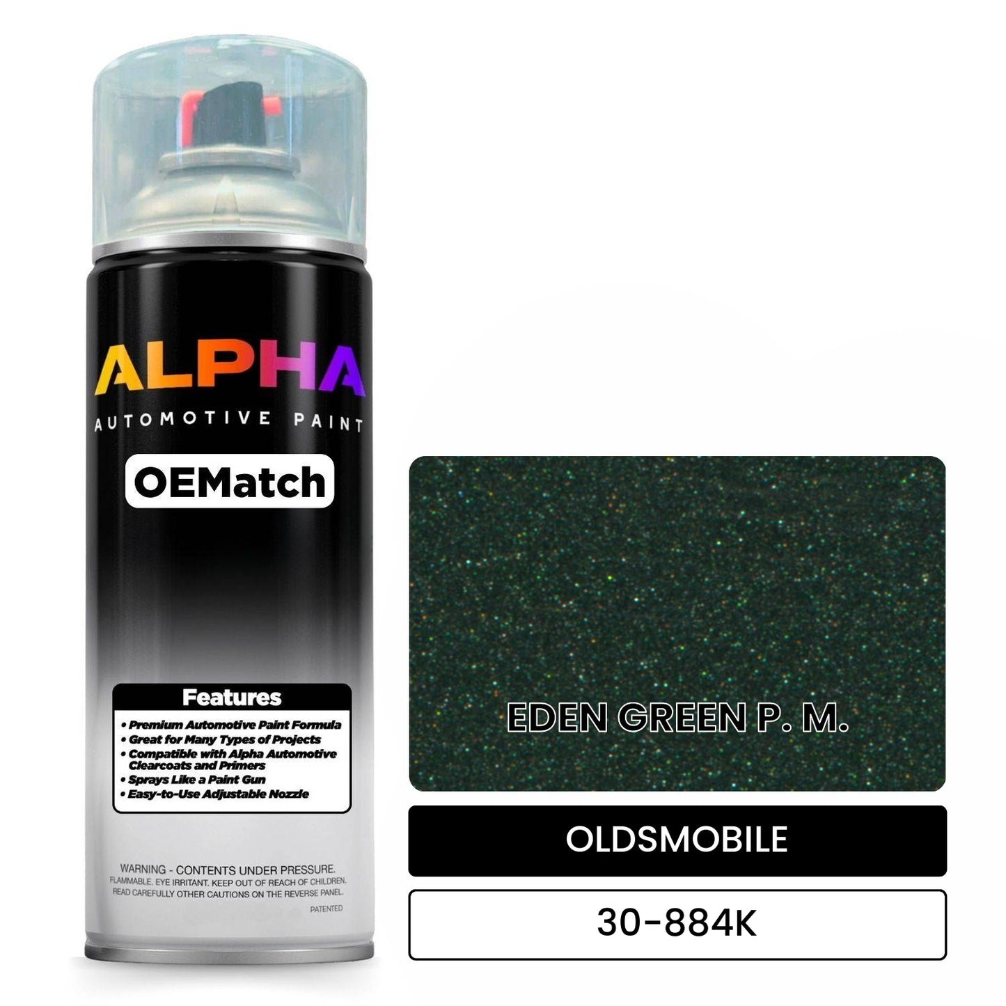 OLDSMOBILE EDEN GREEN P. M. 30-884K OEMatch Spraycan
