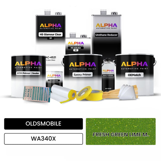 OLDSMOBILE FRESH GREEN LIME M. WA340X OEMatch Vehicle Paint Kit