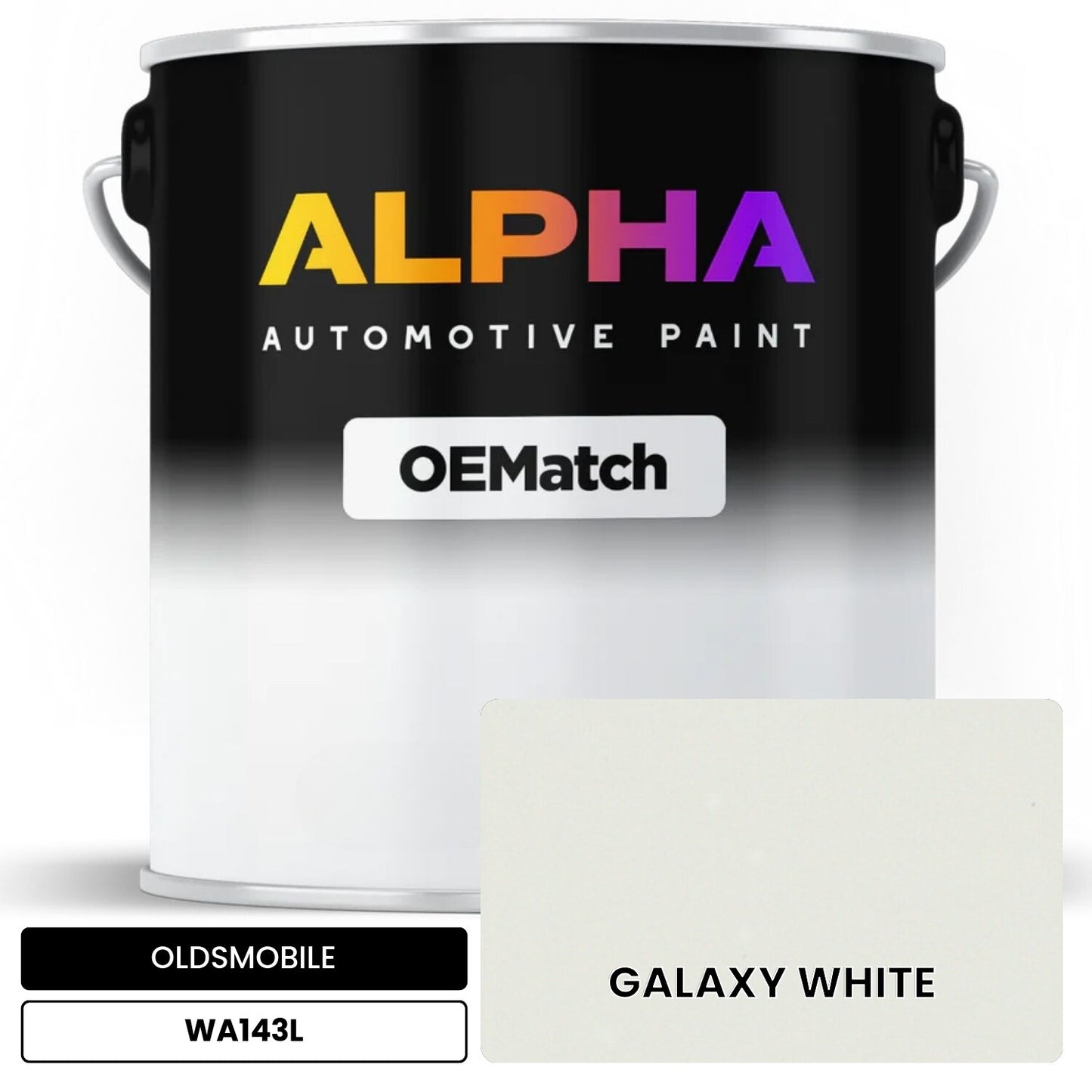 OLDSMOBILE GALAXY WHITE WA143L OEMatch Basecoat