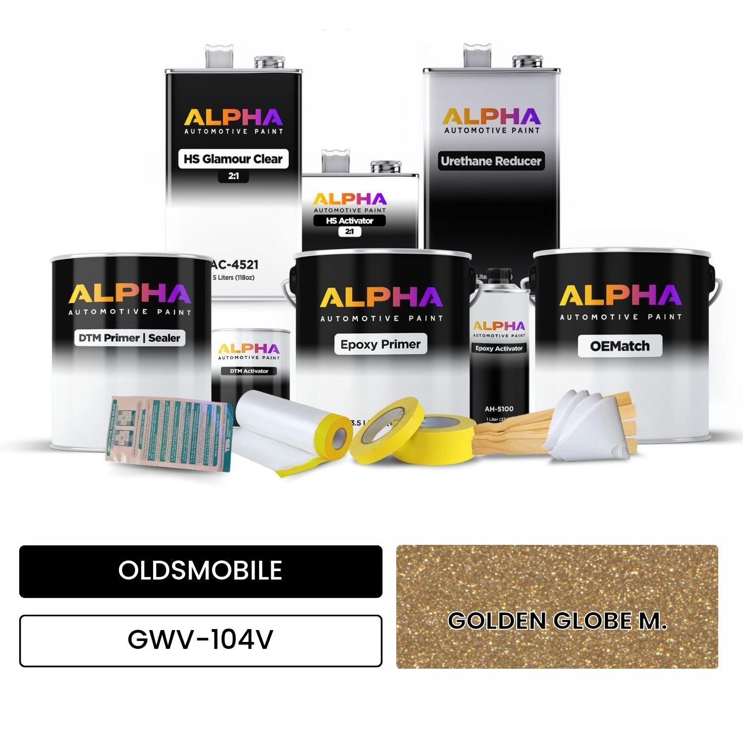 OLDSMOBILE GOLDEN GLOBE M. GWV-104V OEMatch Vehicle Paint Kit