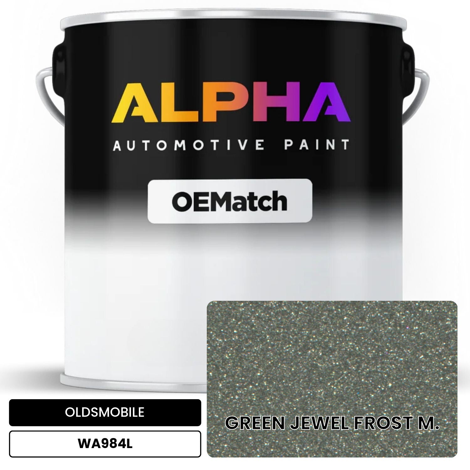 OLDSMOBILE GREEN JEWEL FROST M. WA984L OEMatch Basecoat
