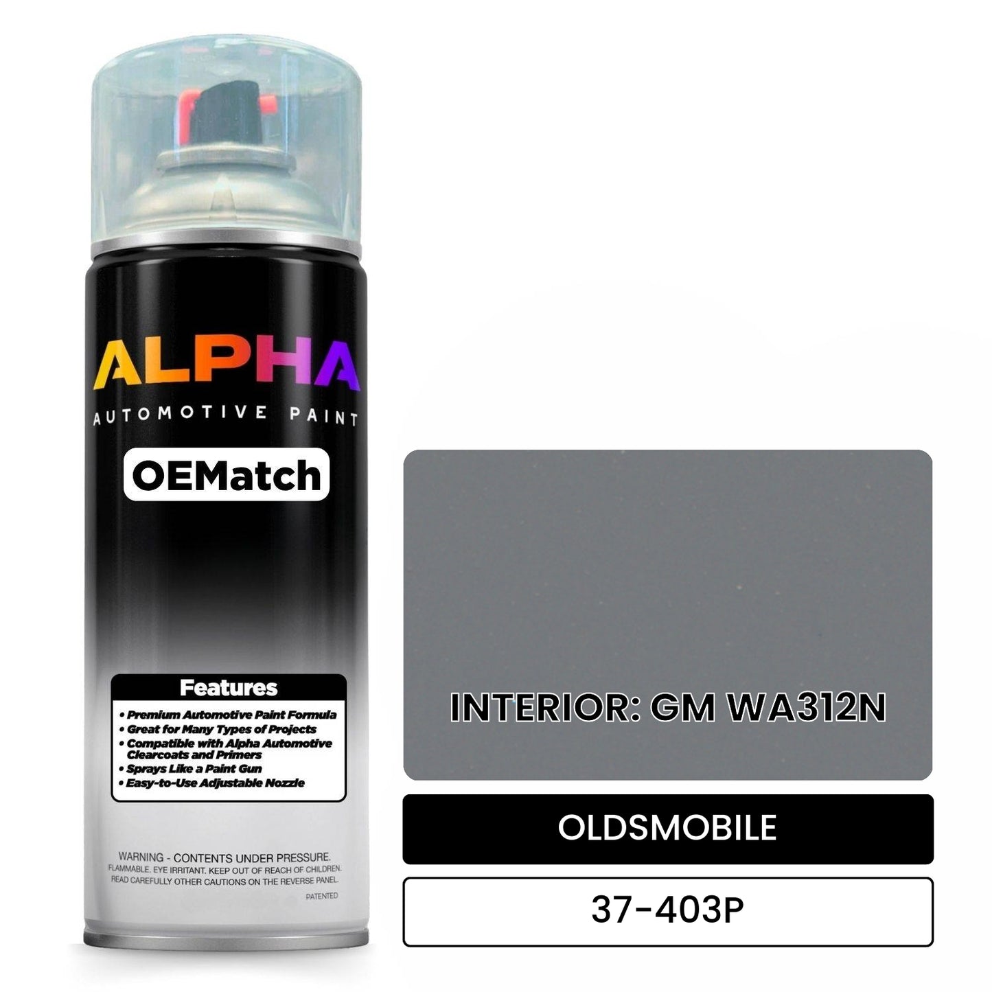 OLDSMOBILE INTERIOR: GM WA312N 37-403P OEMatch Spraycan