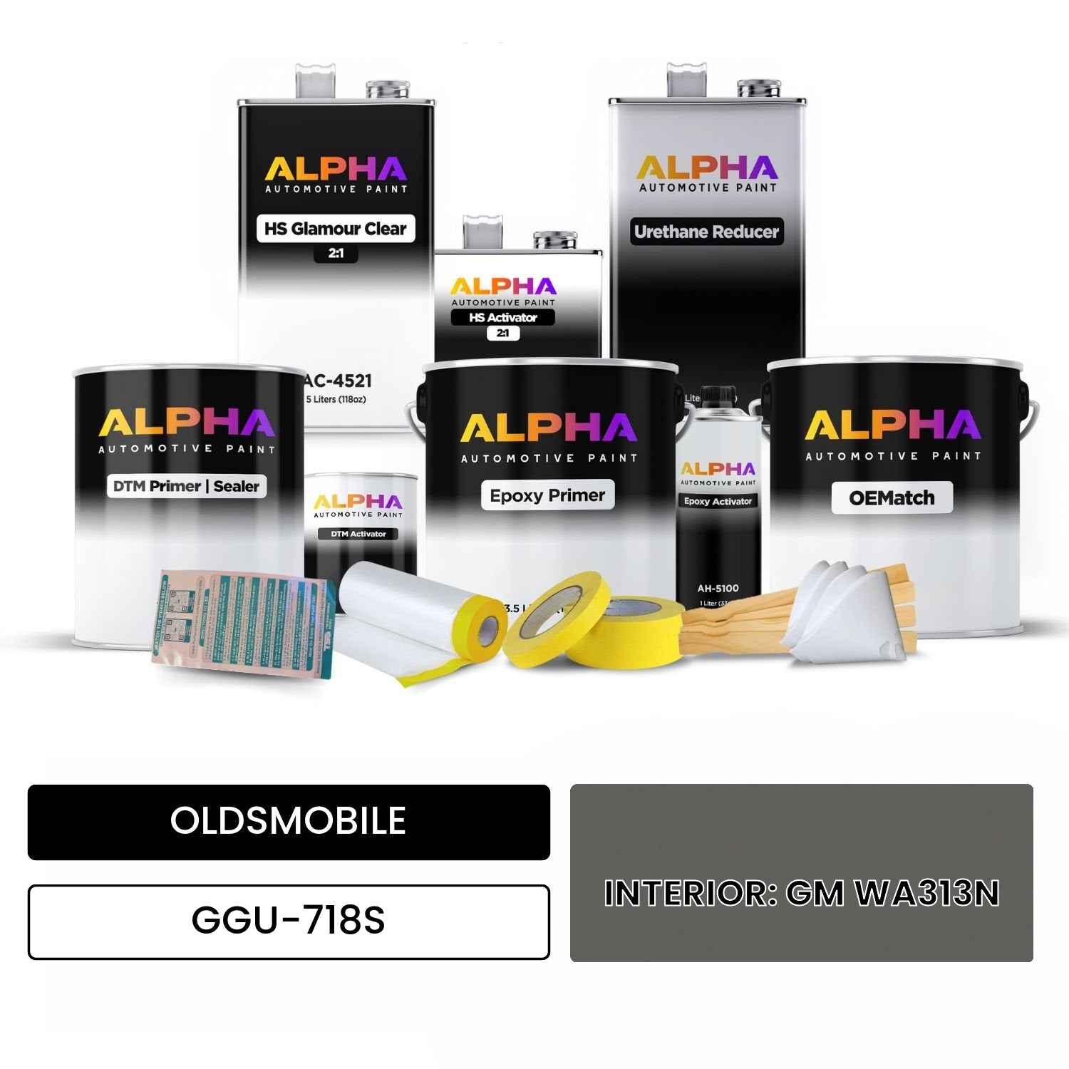 OLDSMOBILE INTERIOR: GM WA313N GGU-718S OEMatch Vehicle Paint Kit