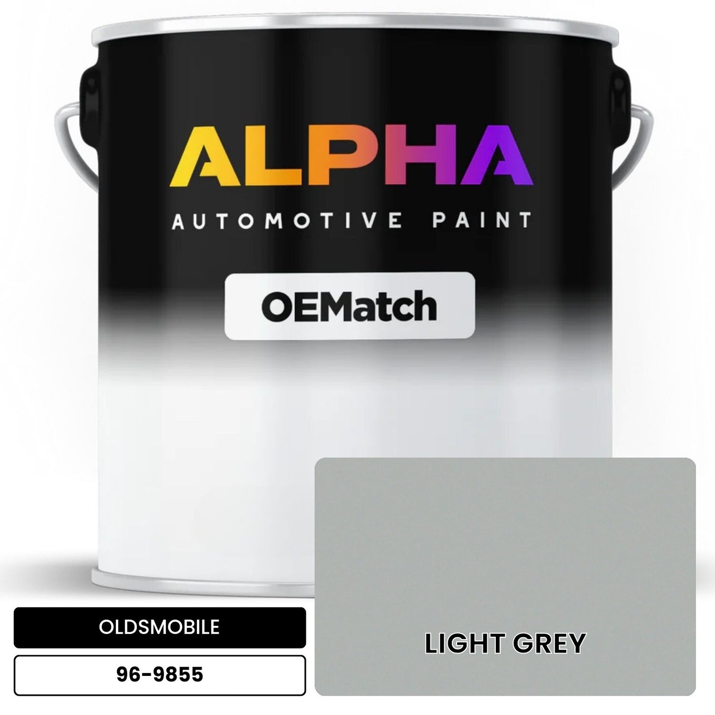 OLDSMOBILE LIGHT GREY 96-9855 OEMatch Basecoat
