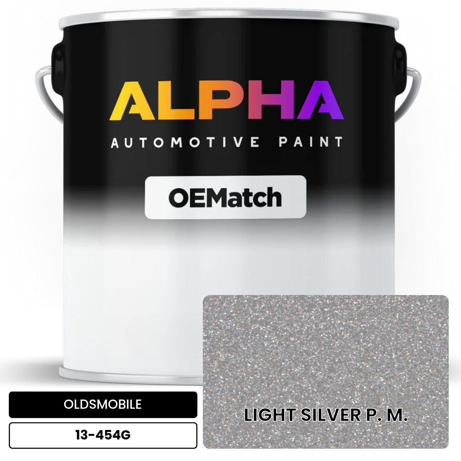 OLDSMOBILE LIGHT SILVER P. M. 13-454G OEMatch Basecoat