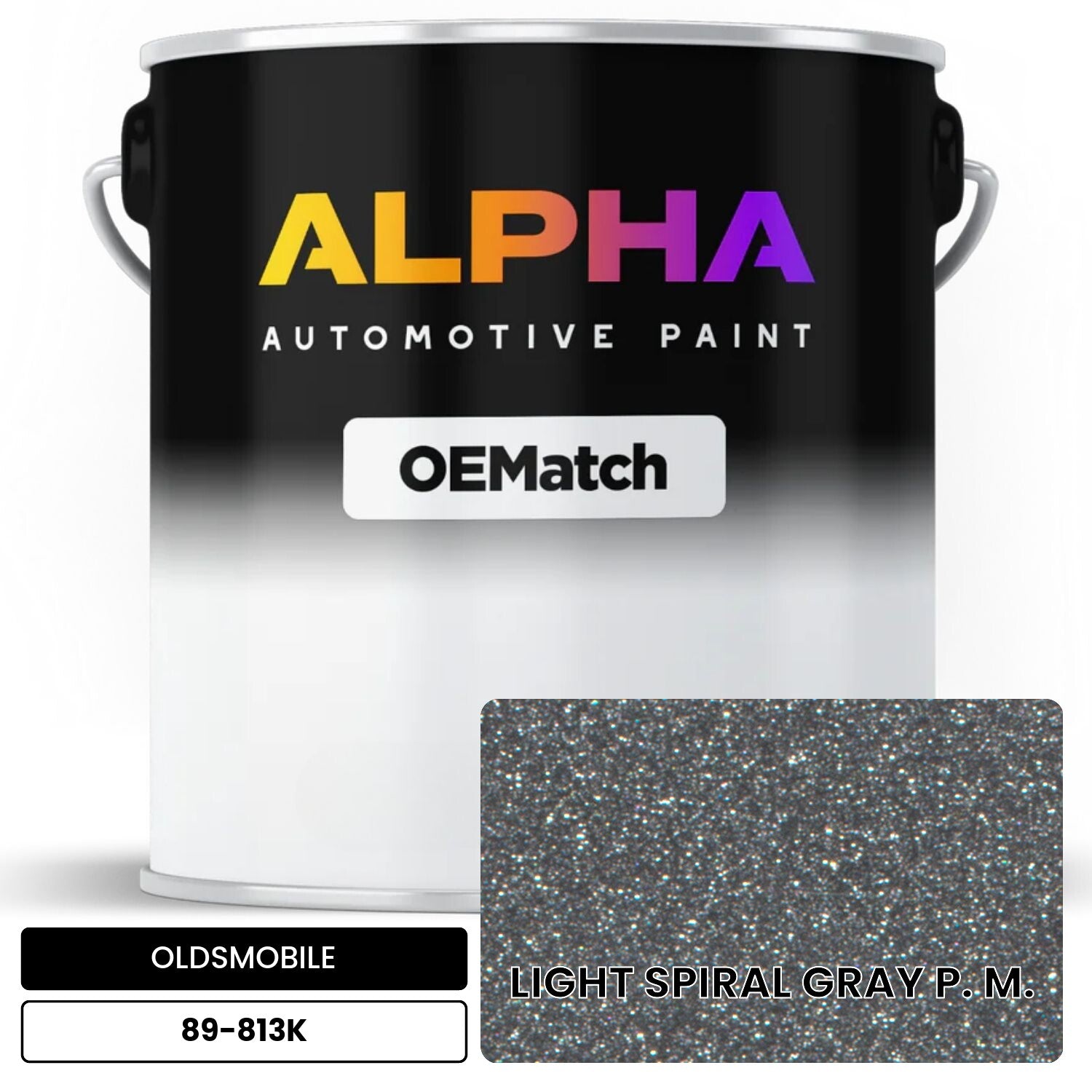 OLDSMOBILE LIGHT SPIRAL GRAY P. M. 89-813K OEMatch Basecoat
