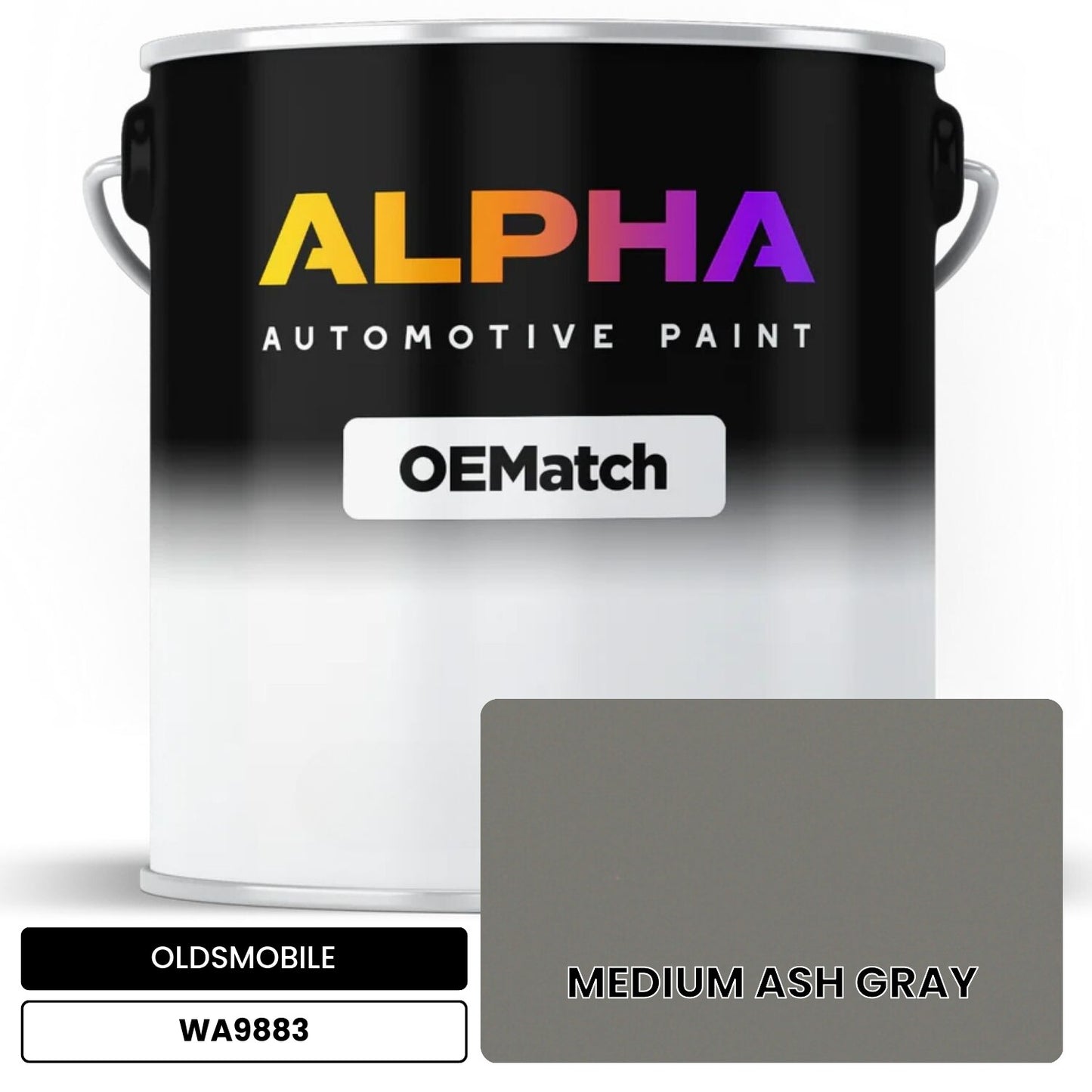 OLDSMOBILE MEDIUM ASH GRAY WA9883 OEMatch Basecoat