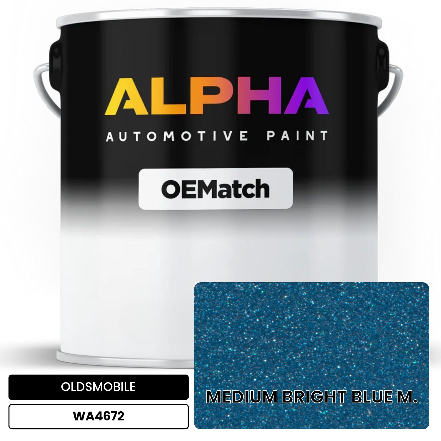 OLDSMOBILE MEDIUM BRIGHT BLUE M. WA4672 OEMatch Basecoat