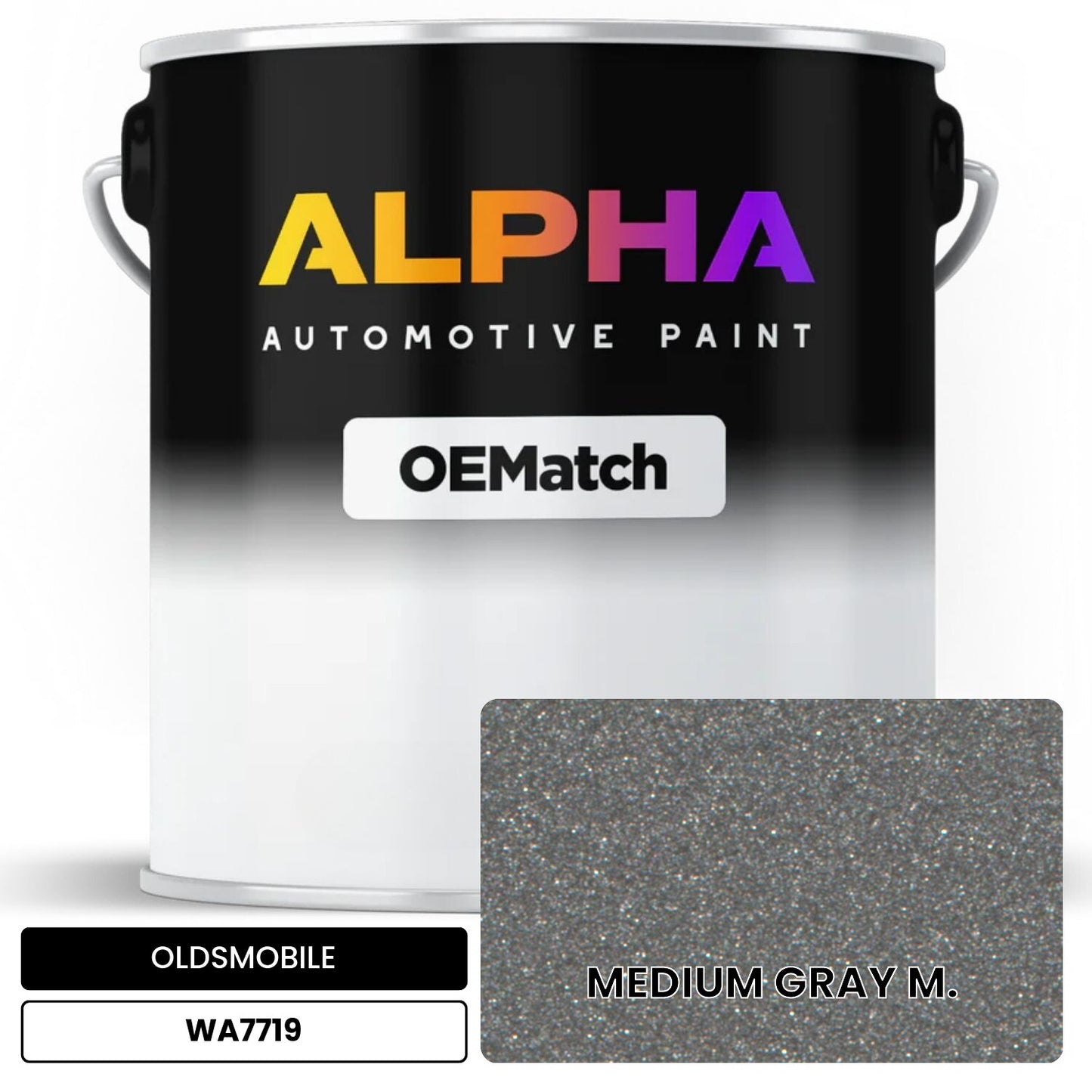 OLDSMOBILE MEDIUM GRAY M. WA7719 OEMatch Basecoat