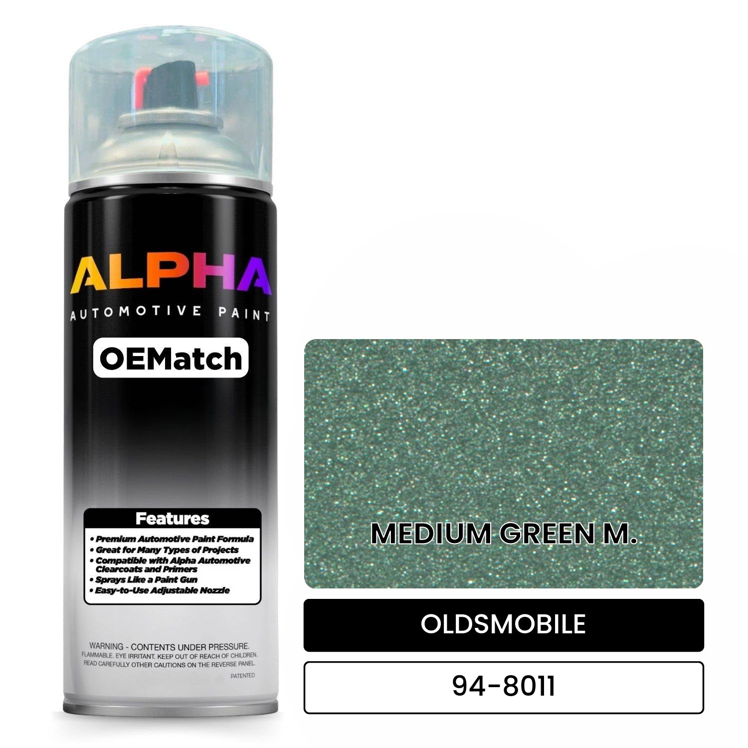 OLDSMOBILE MEDIUM GREEN M. 94-8011 OEMatch Spraycan