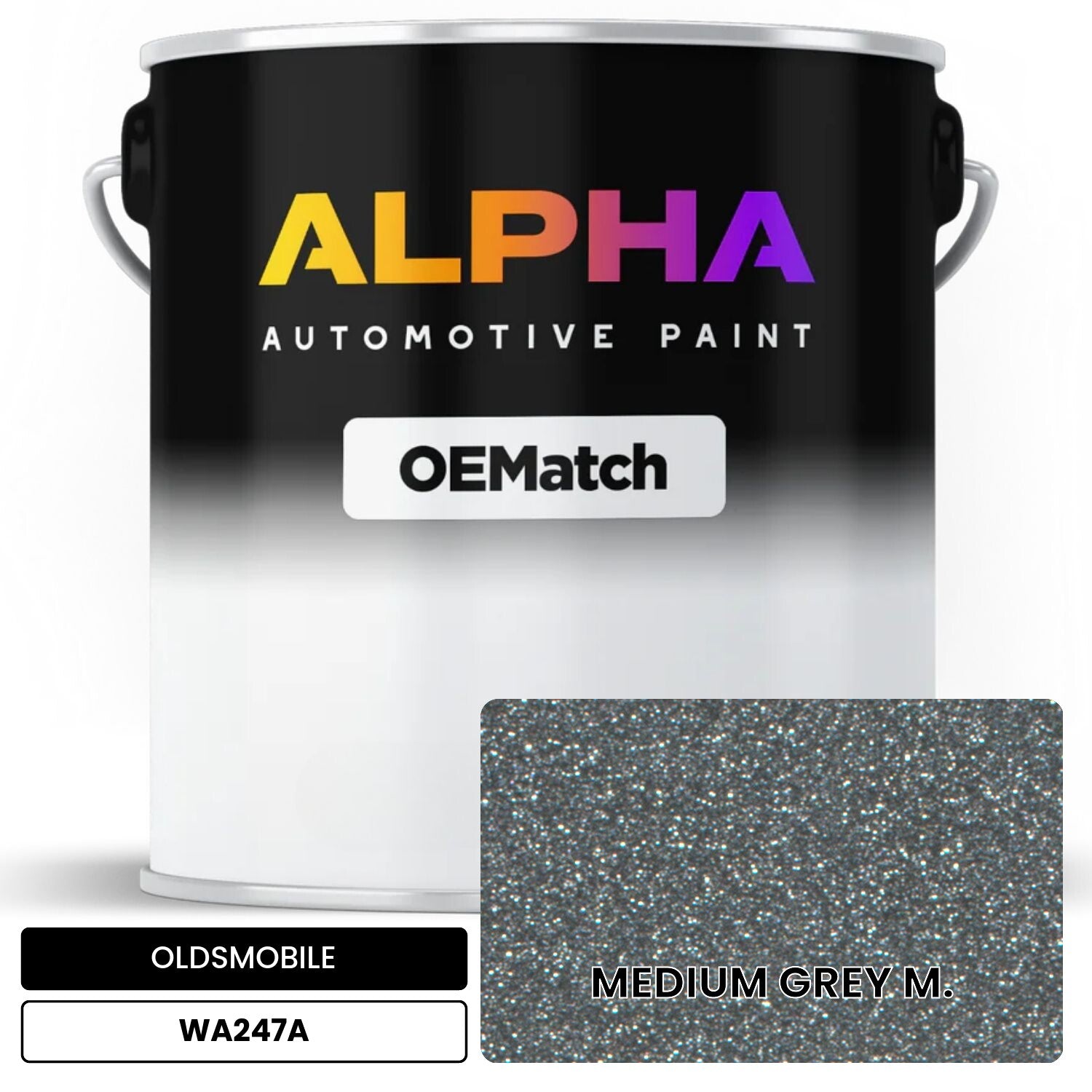 OLDSMOBILE MEDIUM GREY M. WA247A OEMatch Basecoat