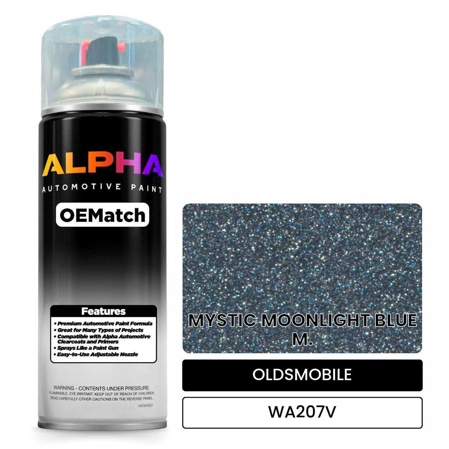OLDSMOBILE MYSTIC MOONLIGHT BLUE M. WA207V OEMatch Spraycan