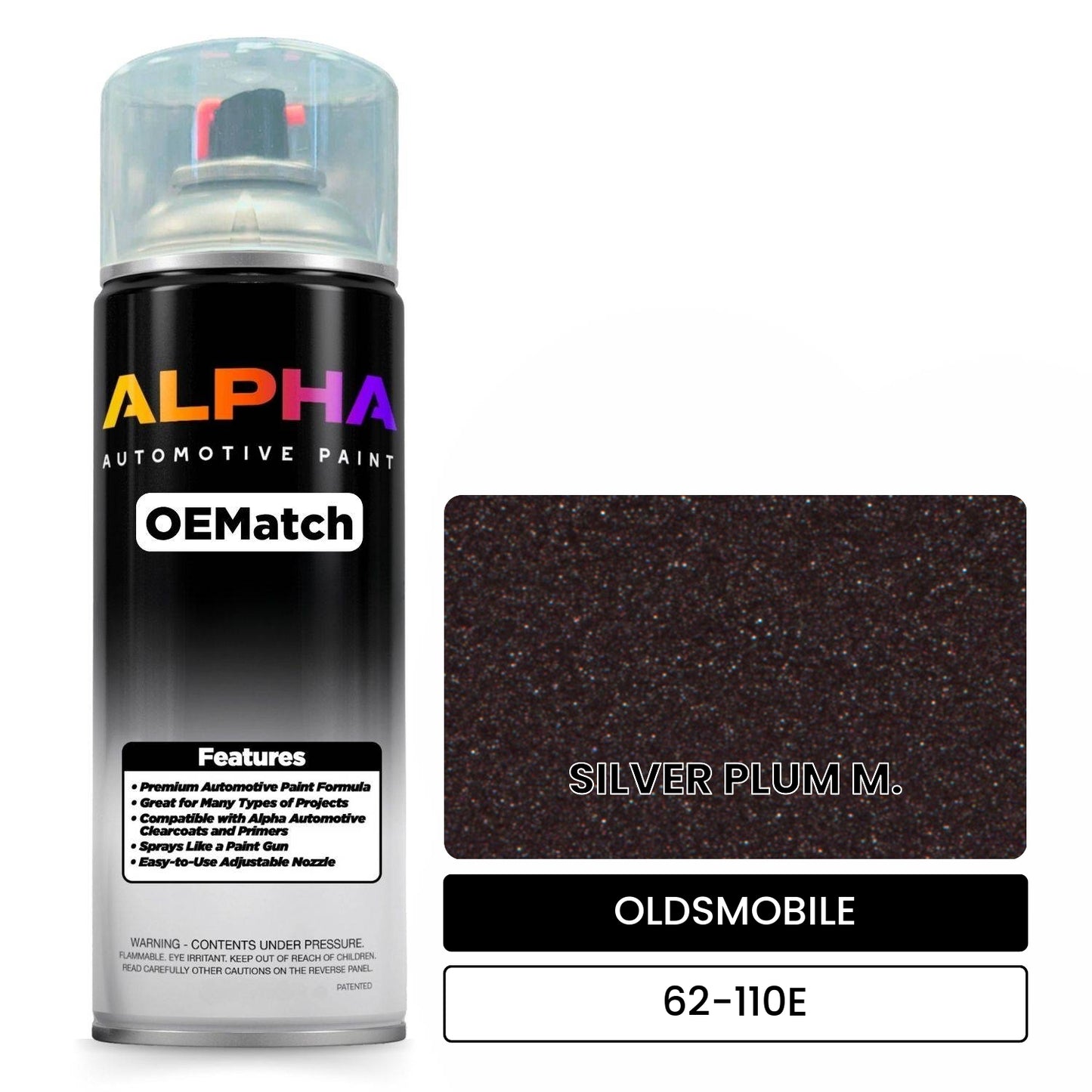 OLDSMOBILE SILVER PLUM M. 62-110E OEMatch Spraycan