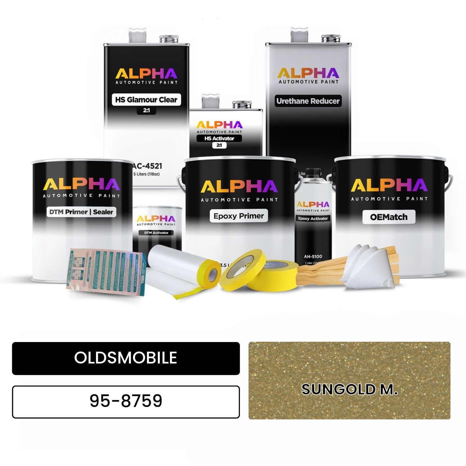 OLDSMOBILE SUNGOLD M. 95-8759 OEMatch Vehicle Paint Kit
