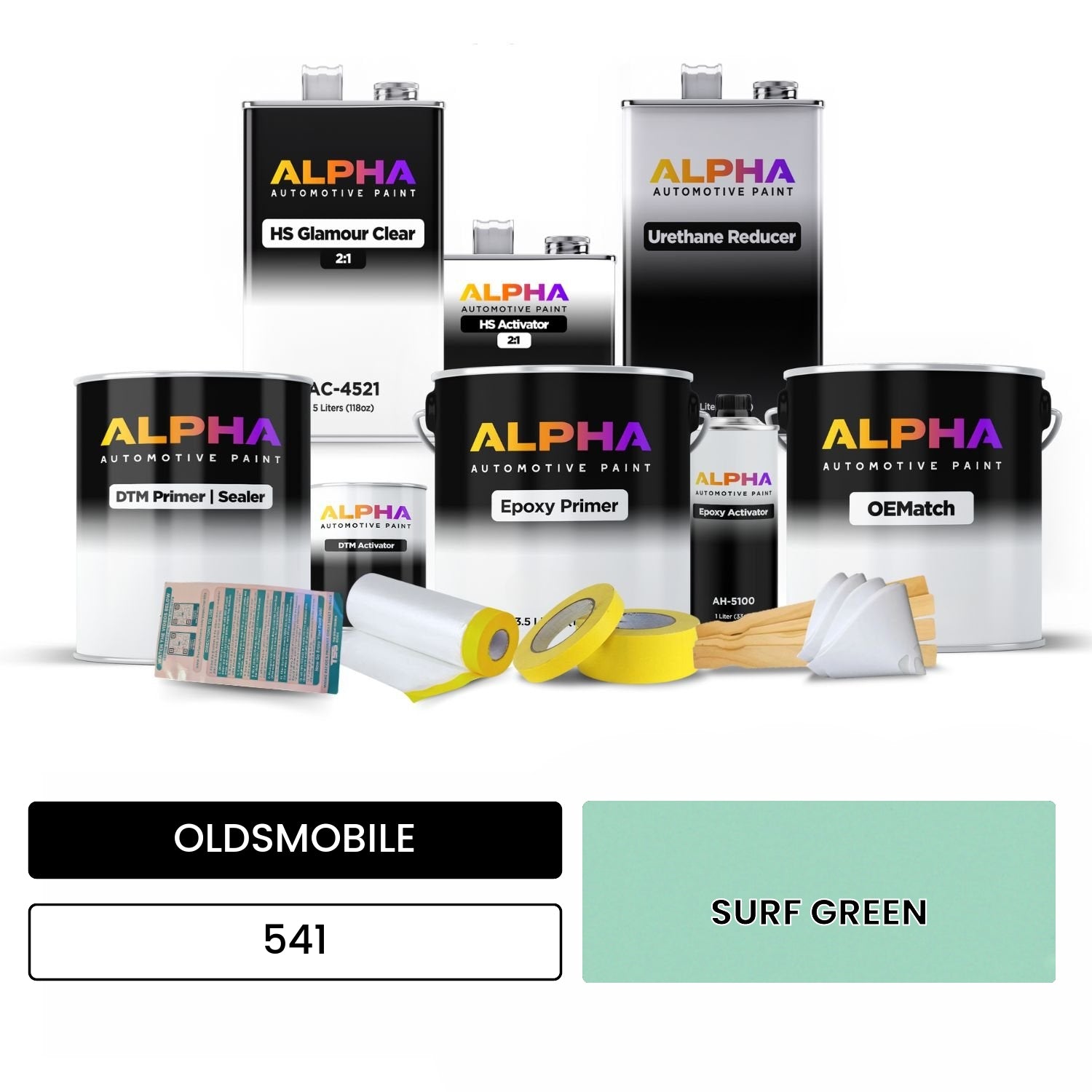 OLDSMOBILE SURF GREEN 541 OEMatch Vehicle Paint Kit