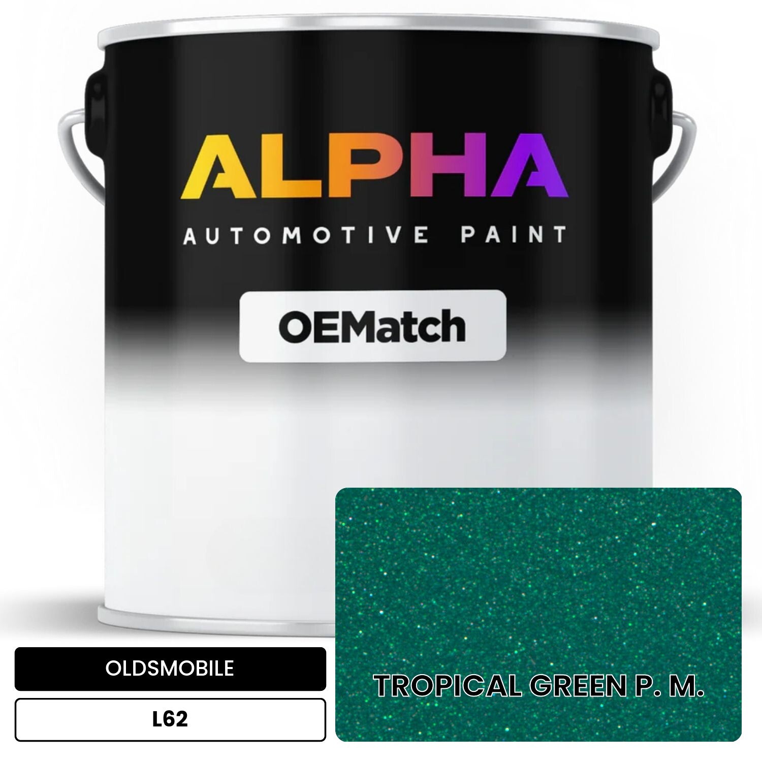 OLDSMOBILE TROPICAL GREEN P. M. L62 OEMatch Basecoat
