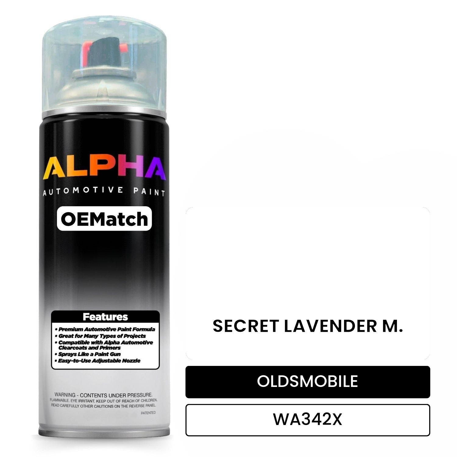 OLDSMOBILE SECRET LAVENDER M. WA342X OEMatch Spraycan