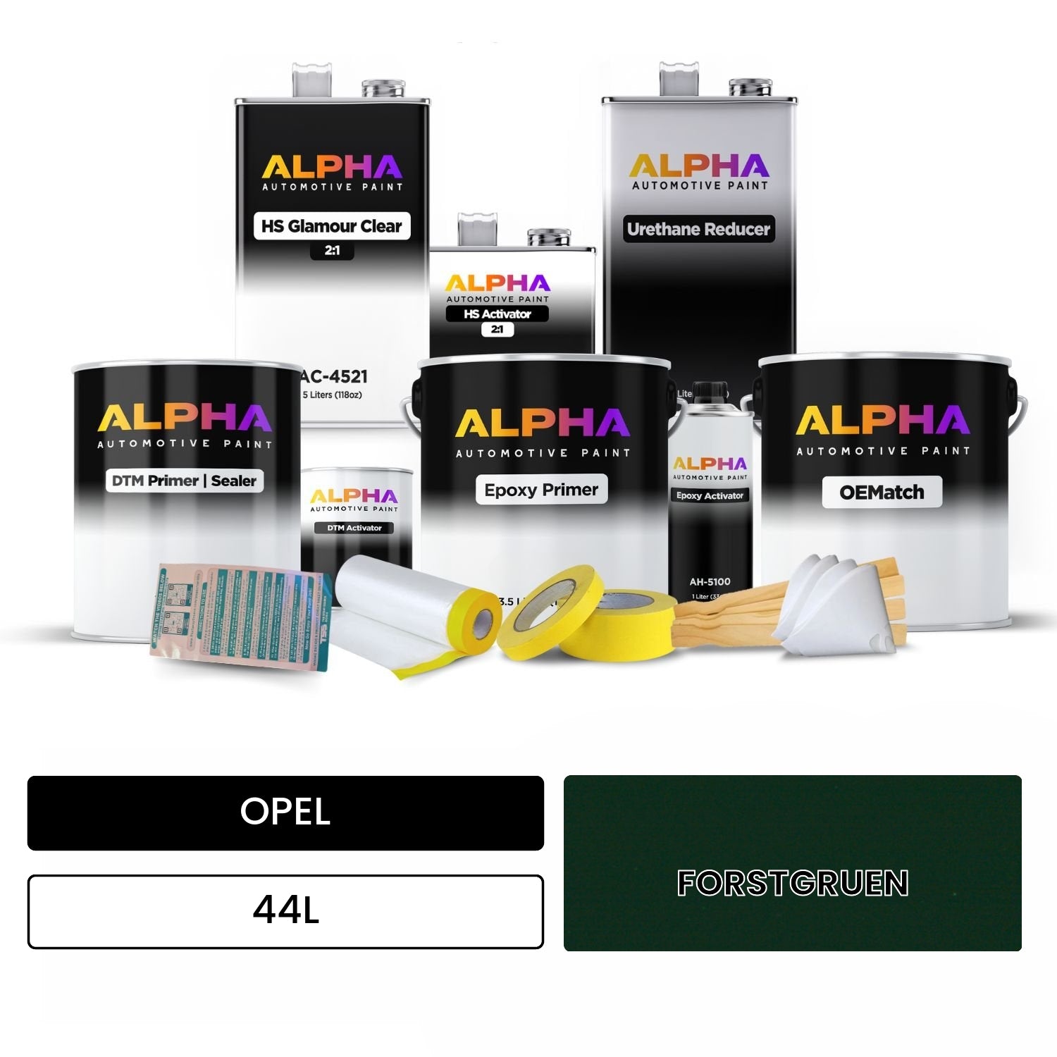 OPEL FORSTGRUEN 44L OEMatch Vehicle Paint Kit