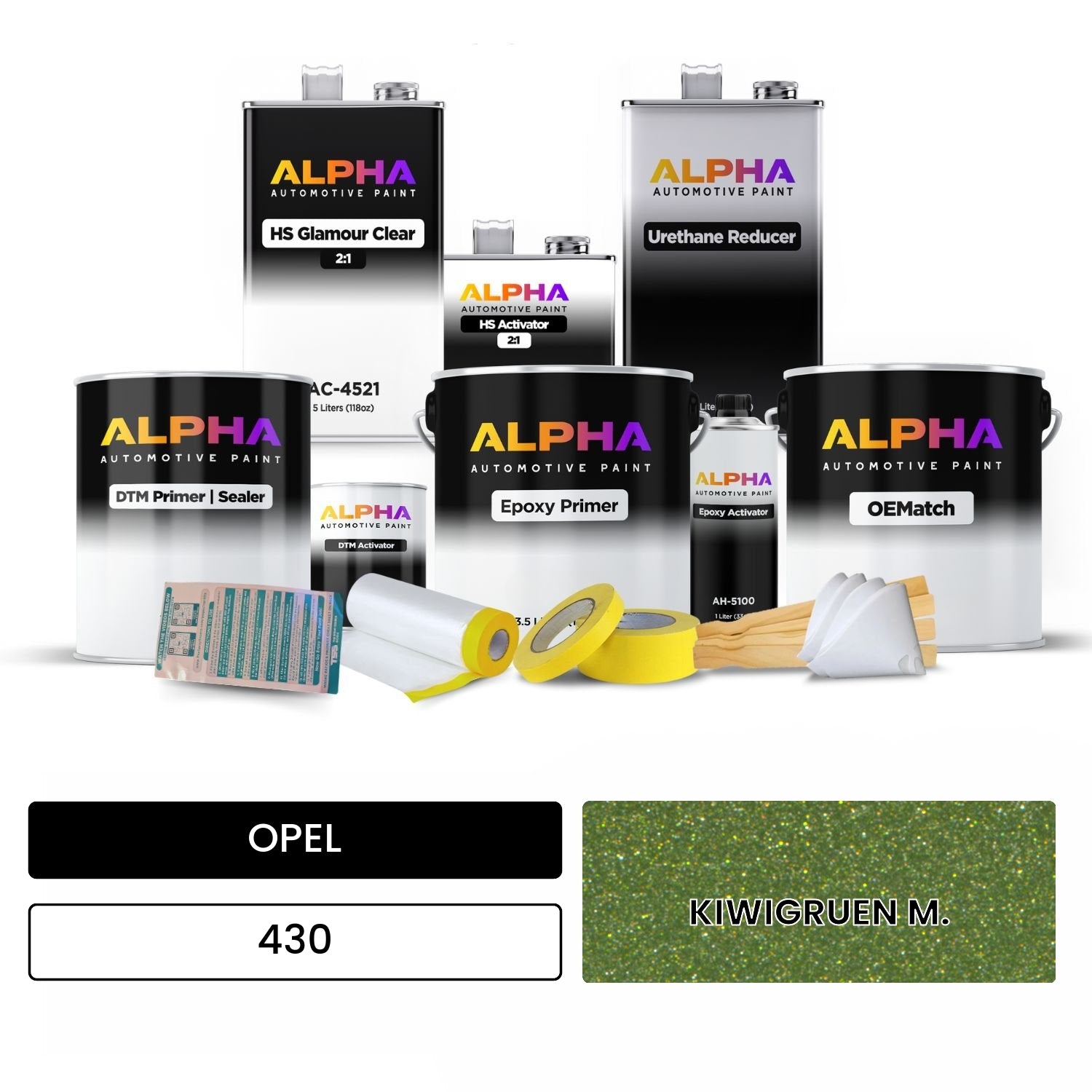 OPEL KIWIGRUEN M. 430 OEMatch Vehicle Paint Kit