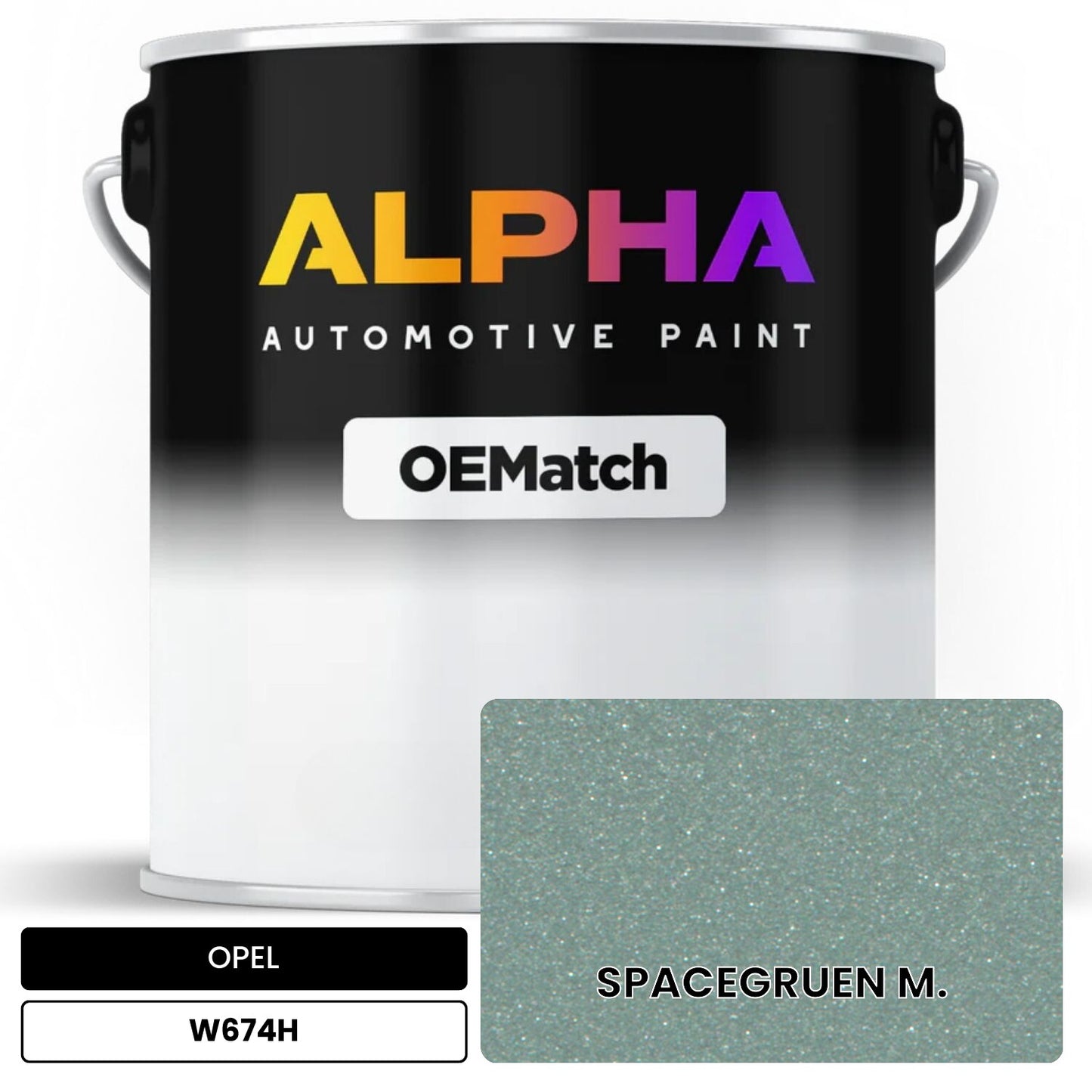 OPEL SPACEGRUEN M. W674H OEMatch Basecoat