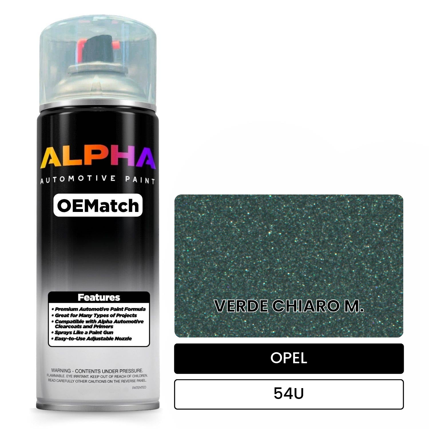 OPEL VERDE CHIARO M. 54U OEMatch Spraycan