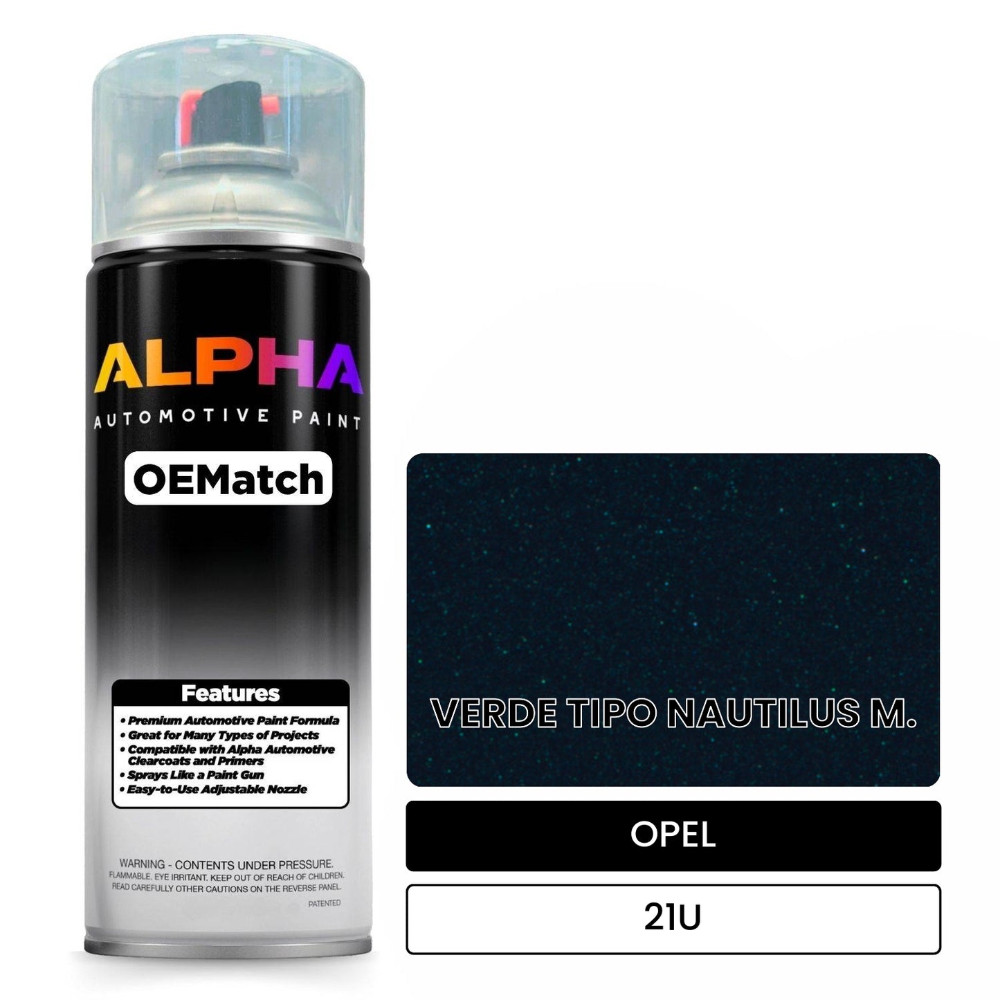 OPEL VERDE TIPO NAUTILUS M. 21U OEMatch Spraycan