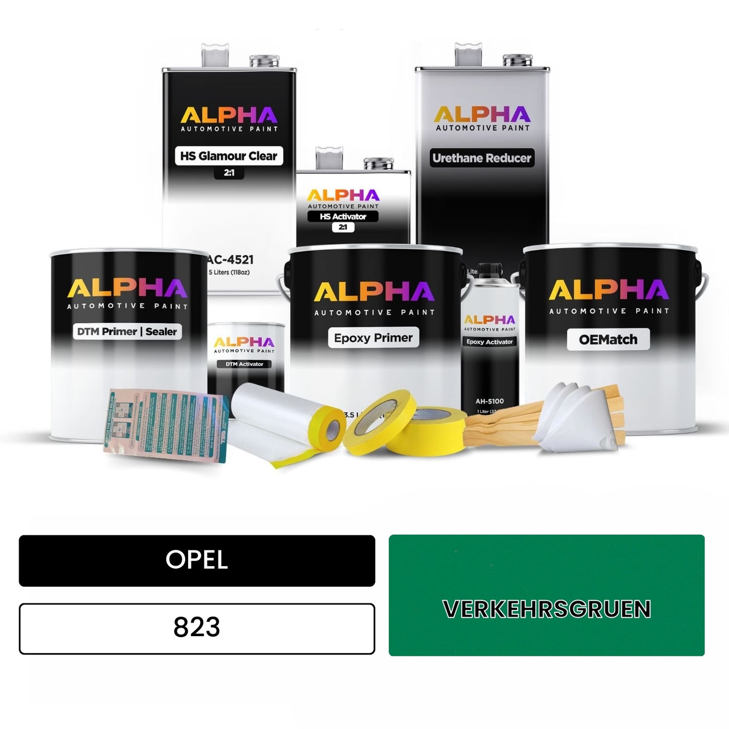 OPEL VERKEHRSGRUEN 823 OEMatch Vehicle Paint Kit